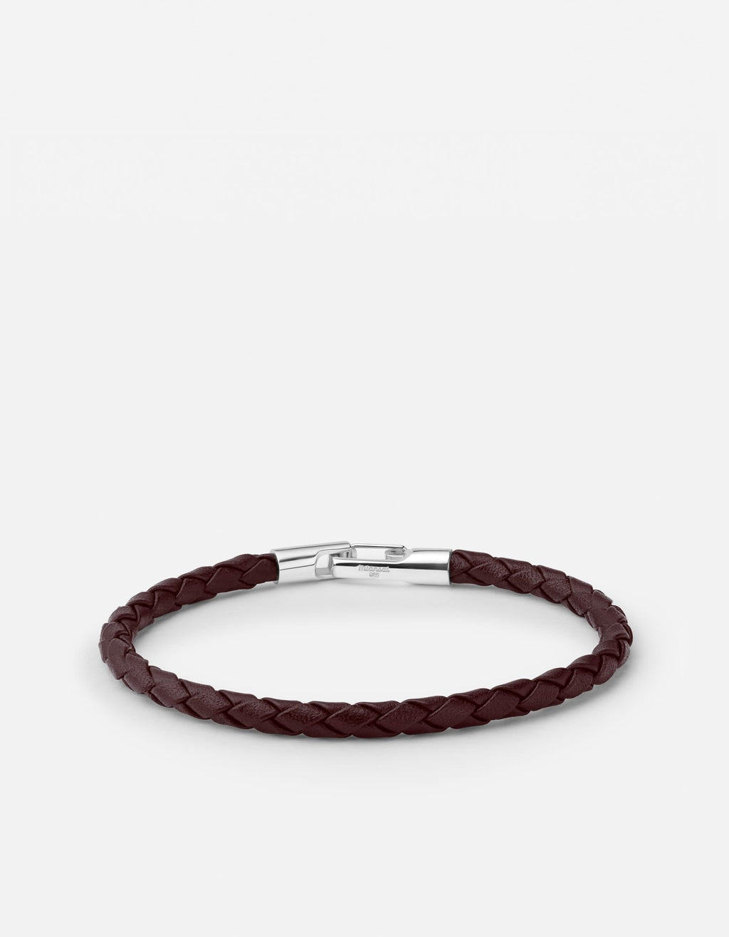 Ames Leather Bracelet, Sterling Silver / Brown