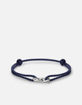 Miansai Bracelets Screw Cuff Bungee Bracelet, Silver Tone / Navy/Brown Navy/Brown / O/S