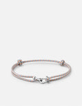 Miansai Bracelets Screw Cuff Bungee Bracelet, Silver Tone / Off-White Off White / O/S