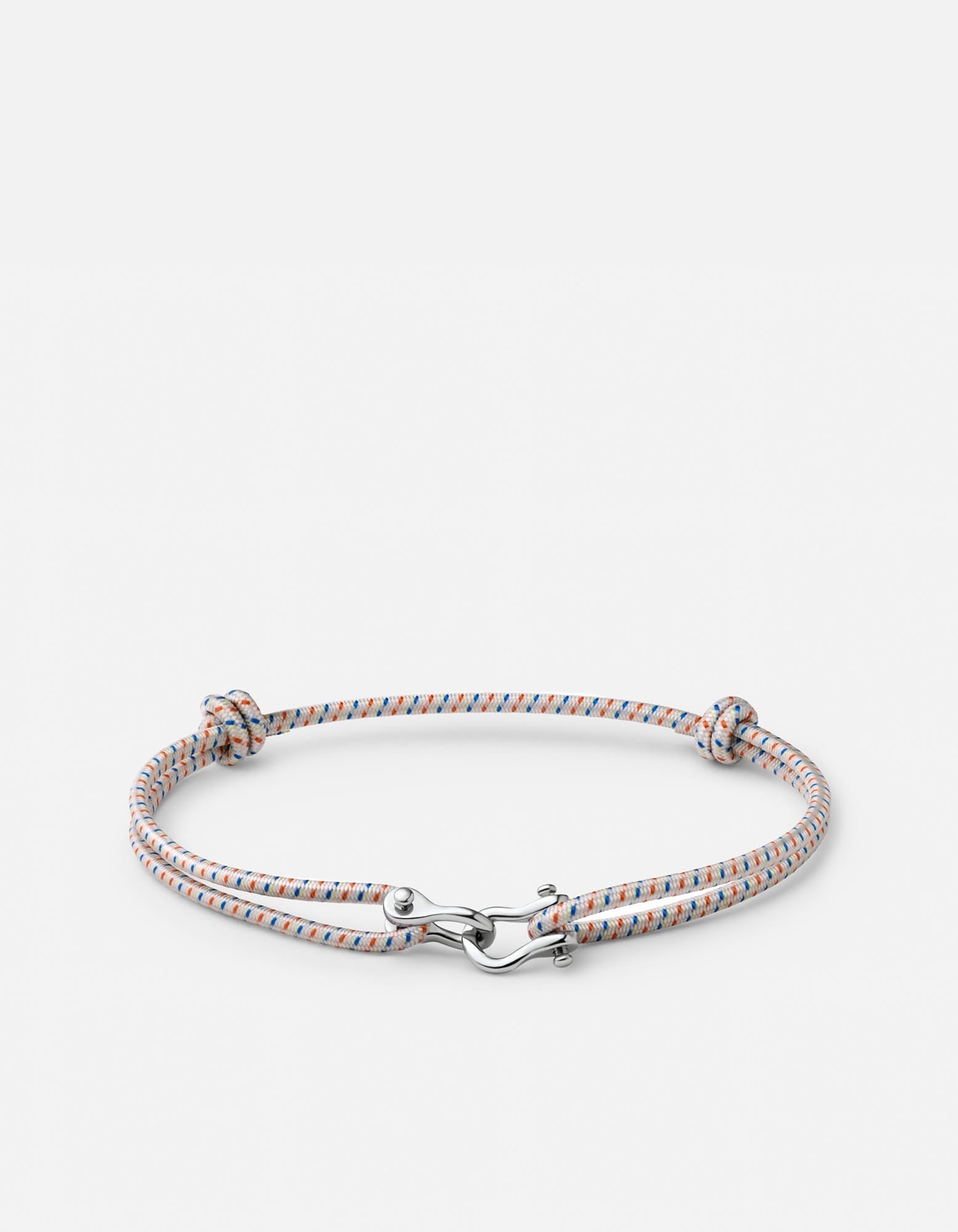 Miansai Bracelets Screw Cuff Bungee Bracelet, Silver Tone / Off-White Off White / O/S