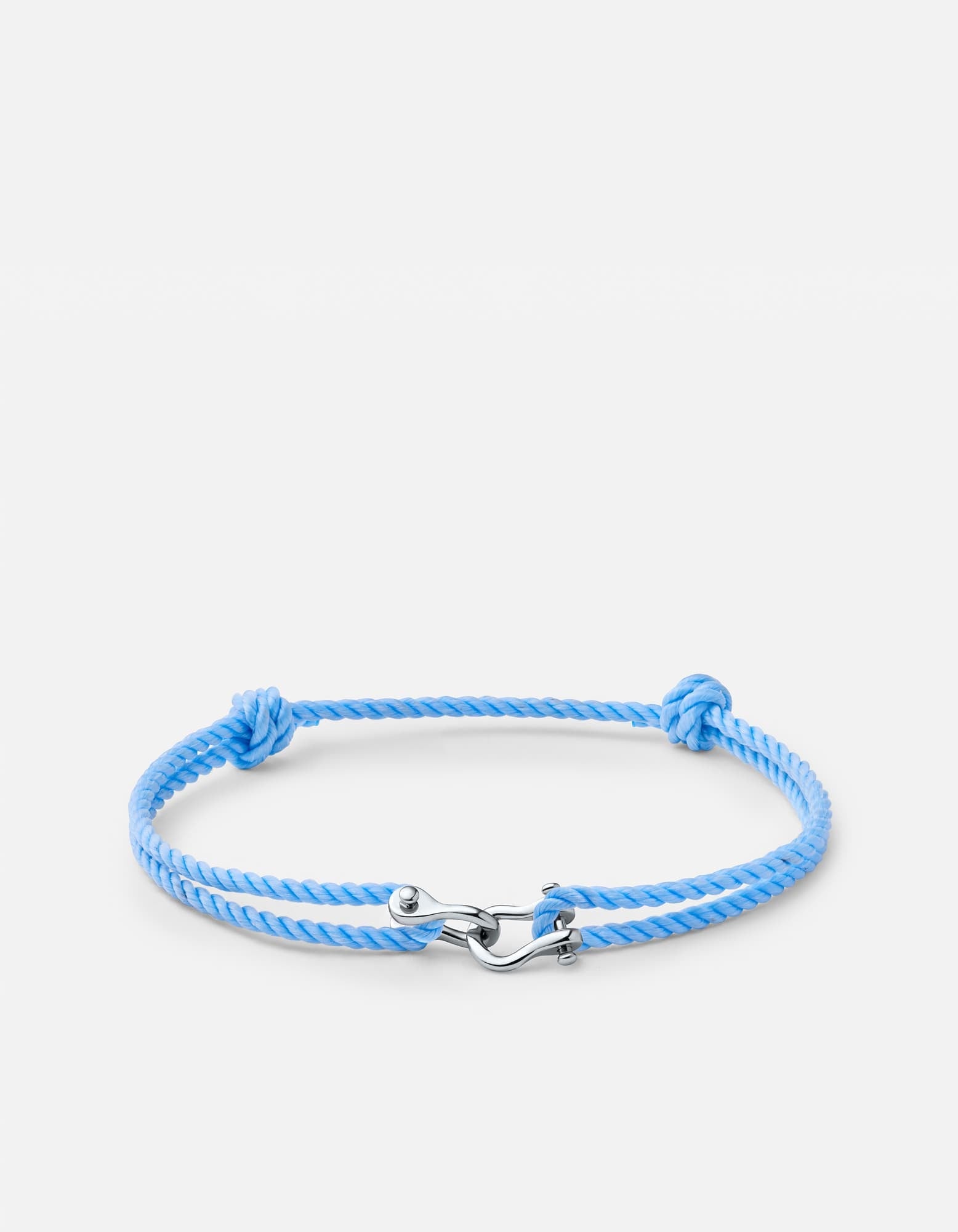 Miansai Bracelets Screw Cuff Rope Bracelet, Silver Tone / Light Blue Light Blue / O/S