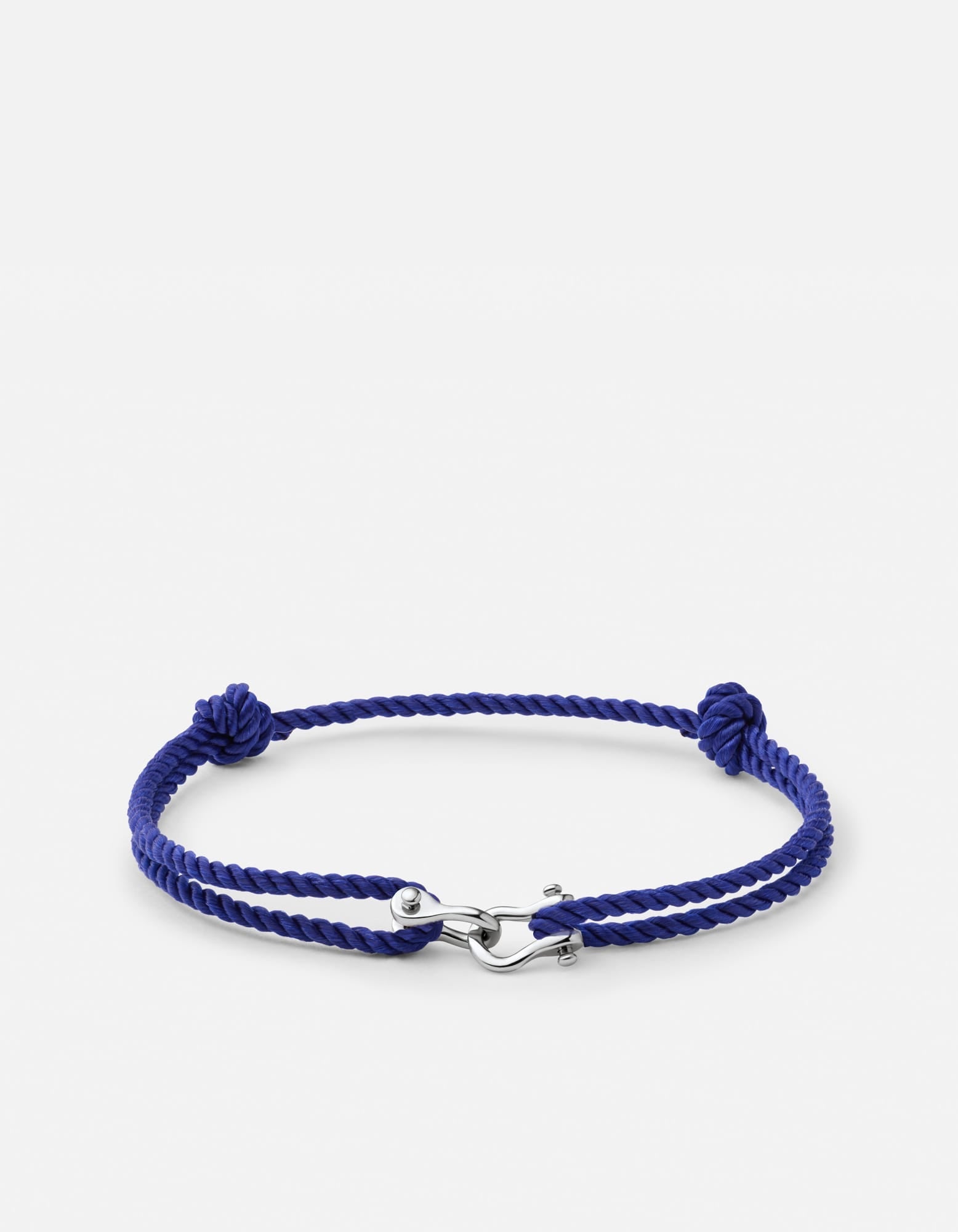Miansai Bracelets Screw Cuff Rope Bracelet, Silver Tone / Navy Blue Navy Blue / O/S