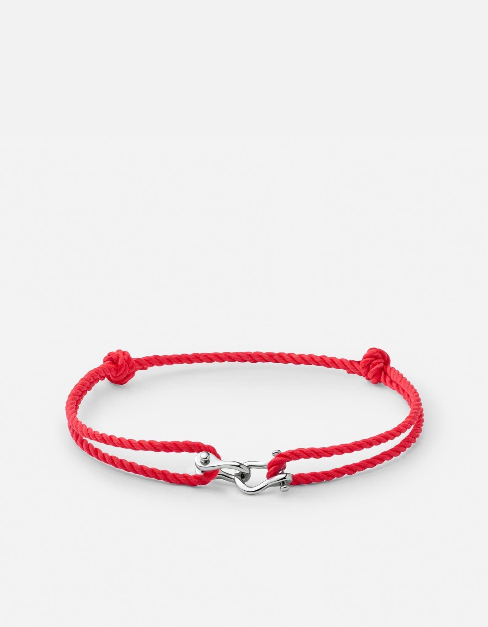 Miansai Bracelets Screw Cuff Rope Bracelet, Silver Tone / Red Red / O/S