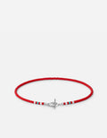 Miansai Bracelets Avi Bead Bracelet, Sterling Silver / Red Red / M