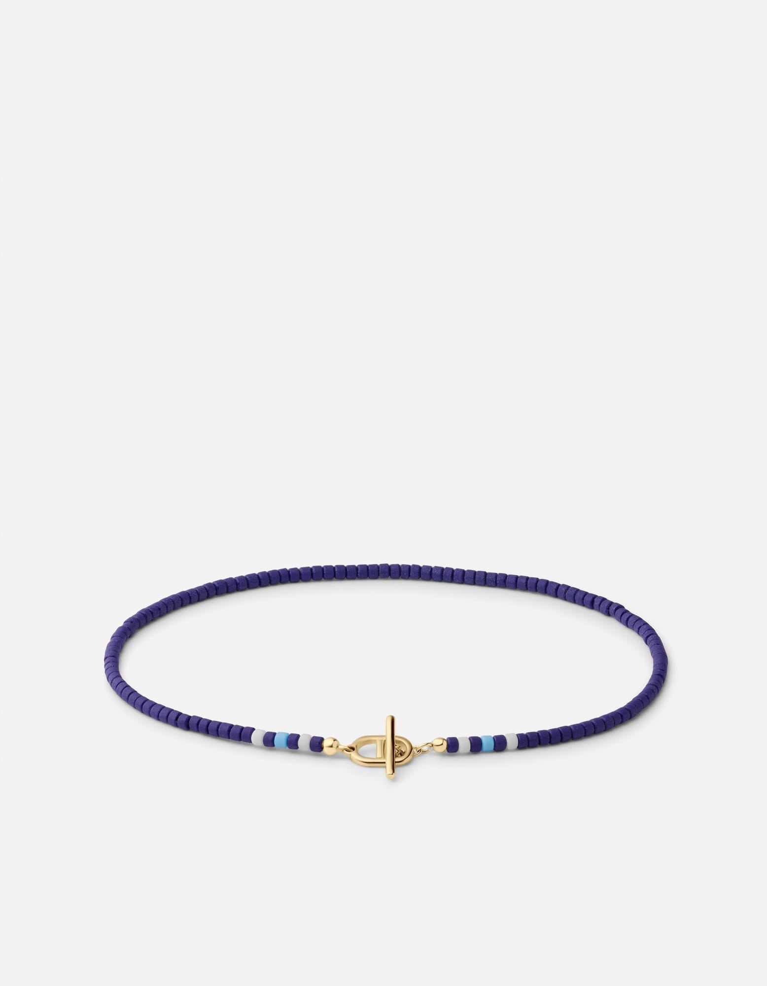 Miansai Bracelets Avi Bead Bracelet, Gold Vermeil / Blue Blue / S