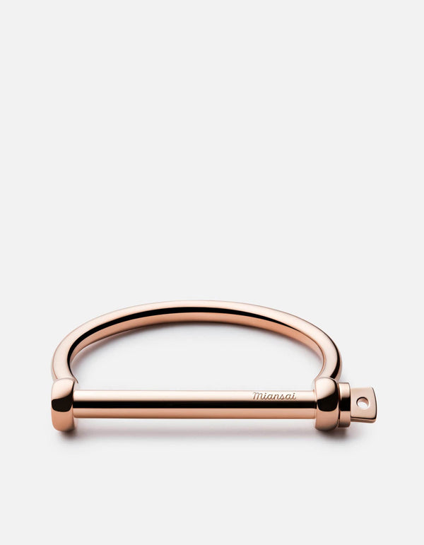 Miansai Cuffs Screw Cuff, Rose Polished Rose / S / Monogram: No
