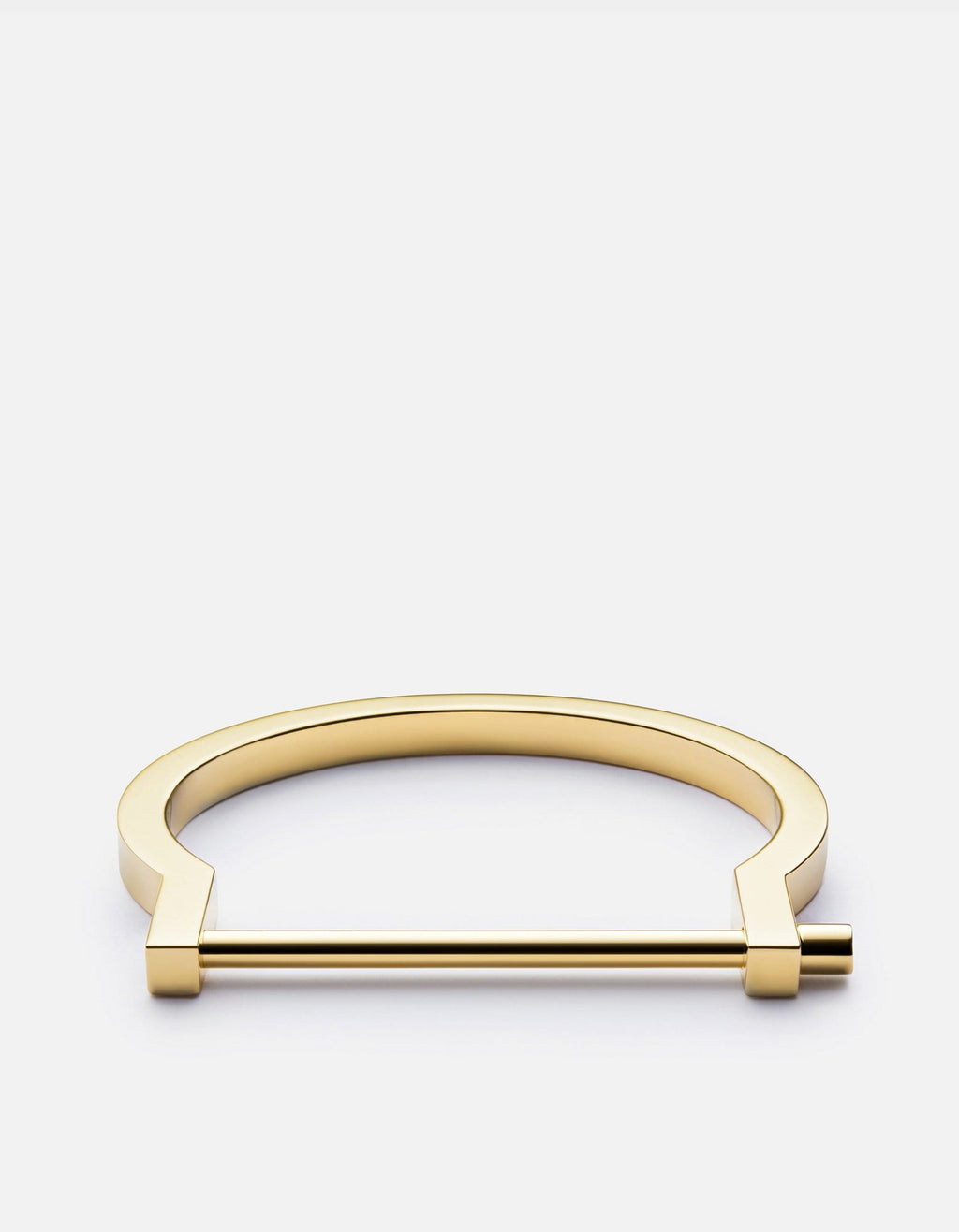 Miansai Cuffs Modern Screw Cuff, Gold Polished Gold / S / Monogram: No