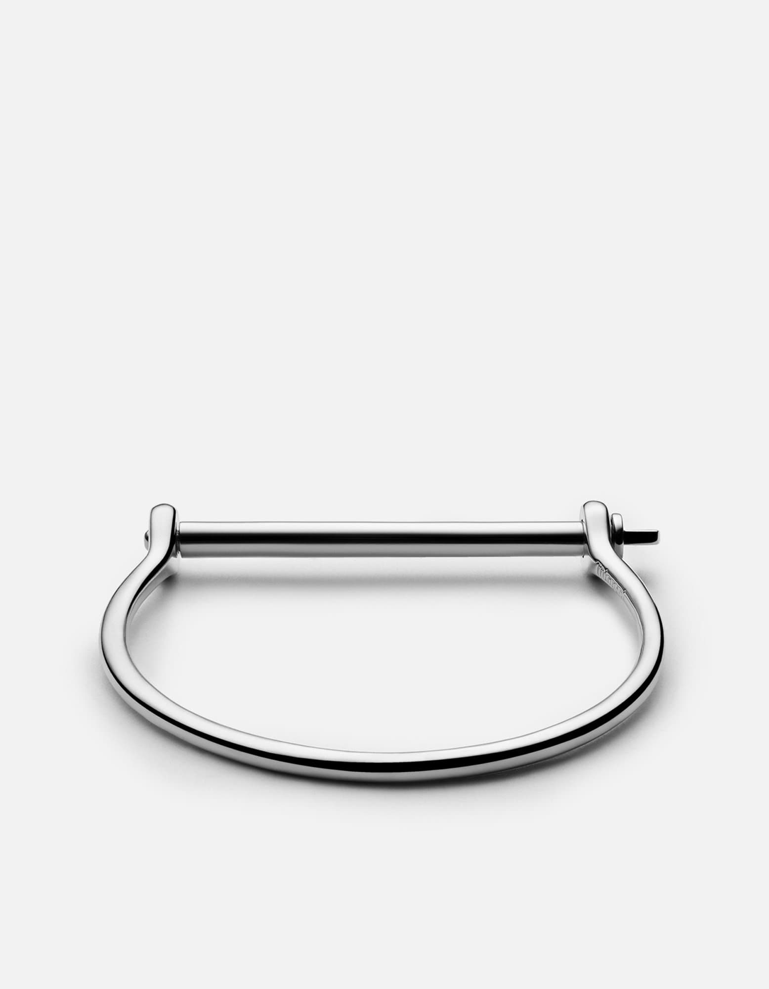 Thin Screw Cuff Bracelet, Sterling Silver