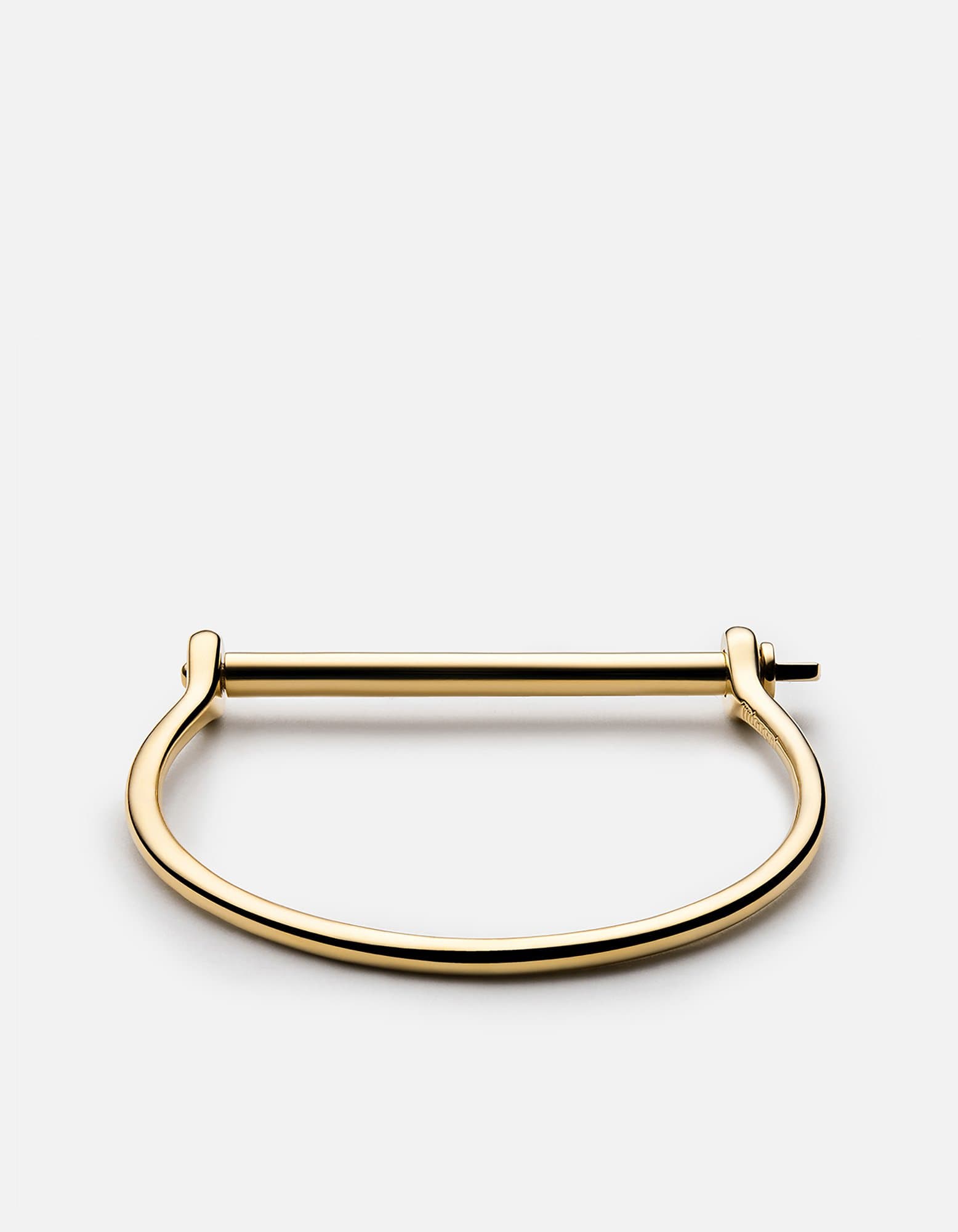 Thin Screw Cuff Bracelet, Gold Tone