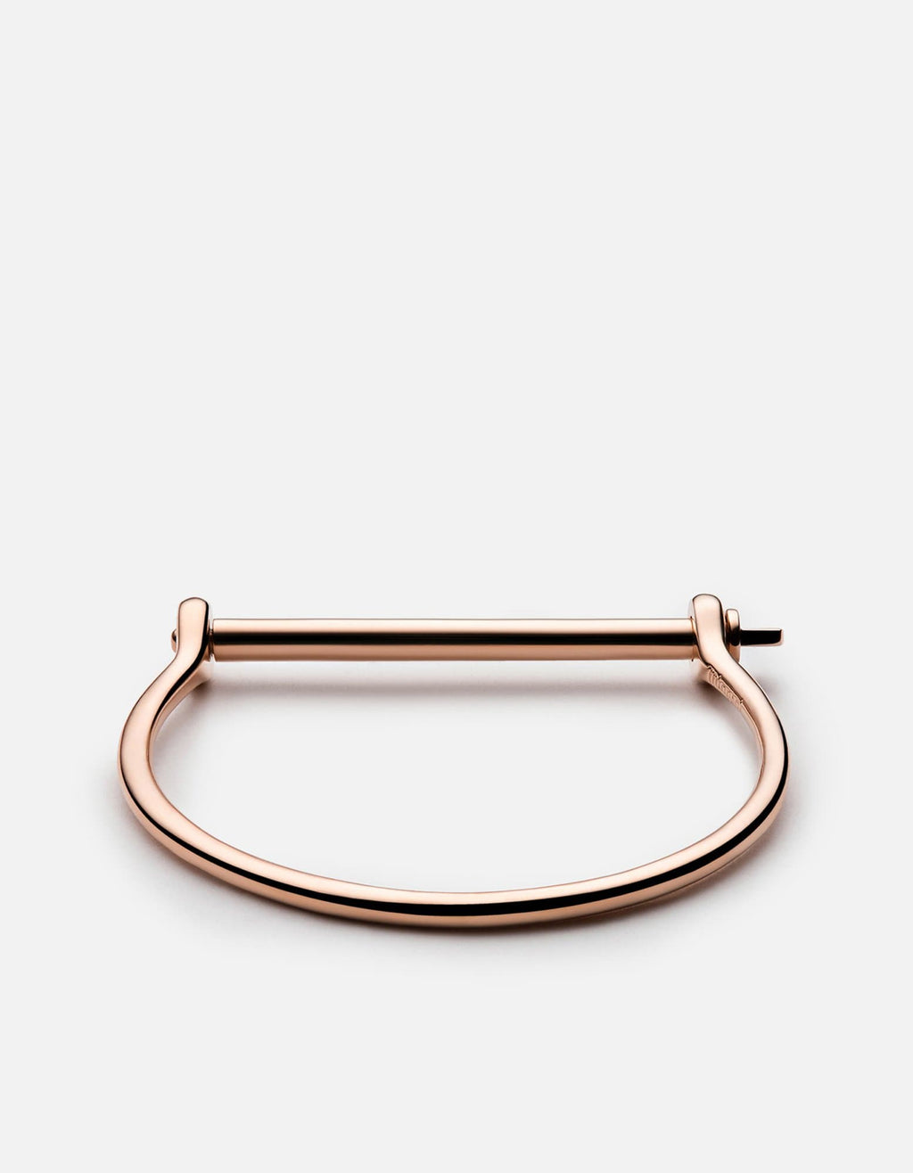 Thin Screw Cuff Bracelet, Rose Tone
