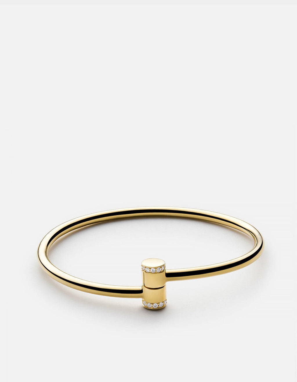 Miansai Cuffs Pillar Cuff, 14k Gold Pavé Polished Gold/Pave / S