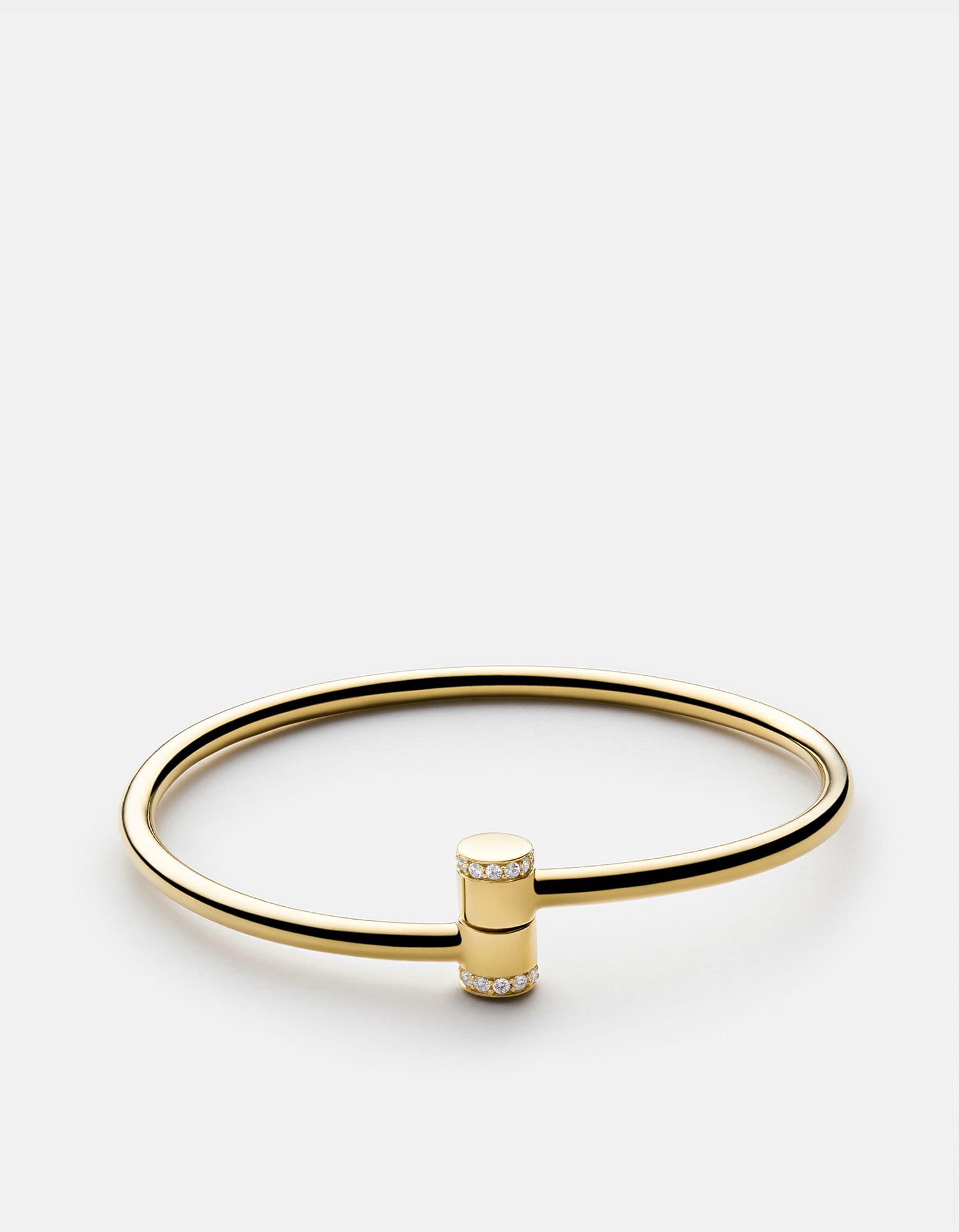 Miansai Cuffs Pillar Cuff, 14k Gold Pavé Polished Gold/Pave / S