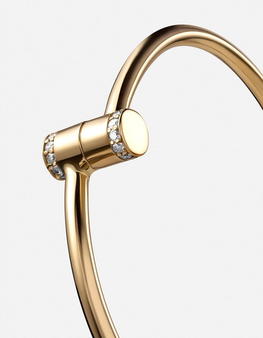 Pillar Cuff, 14k Gold Pavé