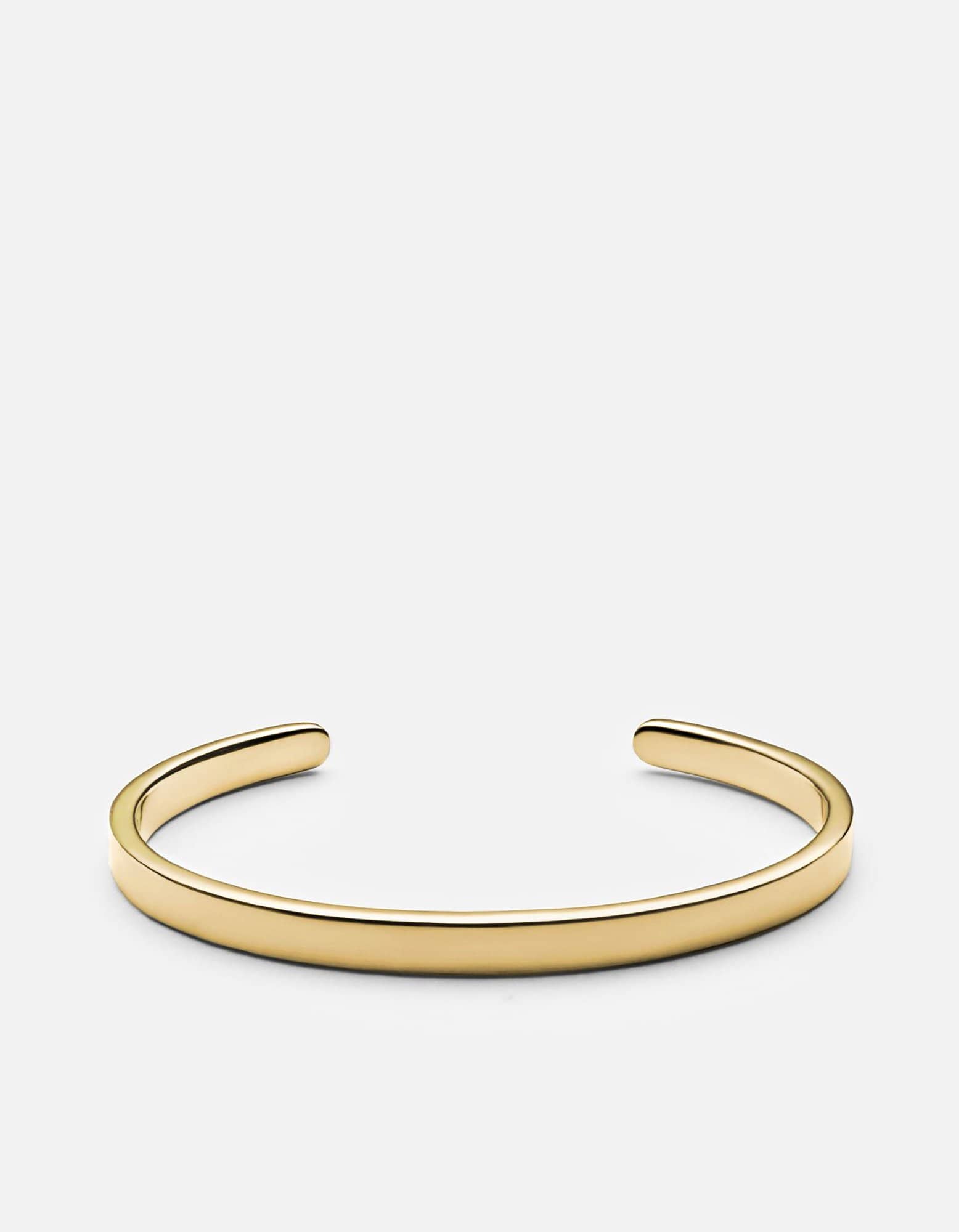 Miansai Cuffs Singular Cuff, 14k Gold Polished Gold / M / Monogram: No