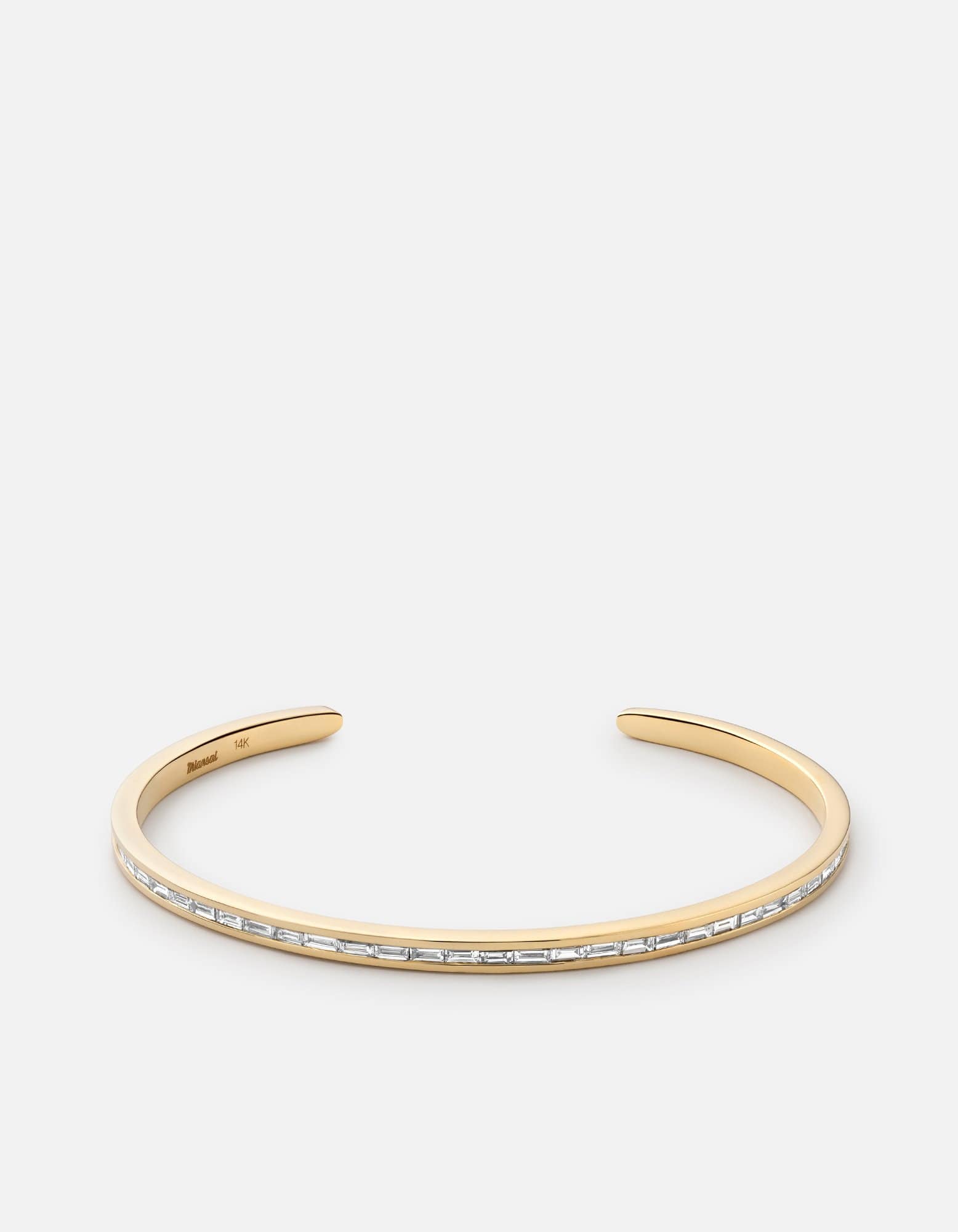 Miansai Cuffs Set Cuff, 14k Gold Baguette Pavé Polished Gold/Baguette Pave / S