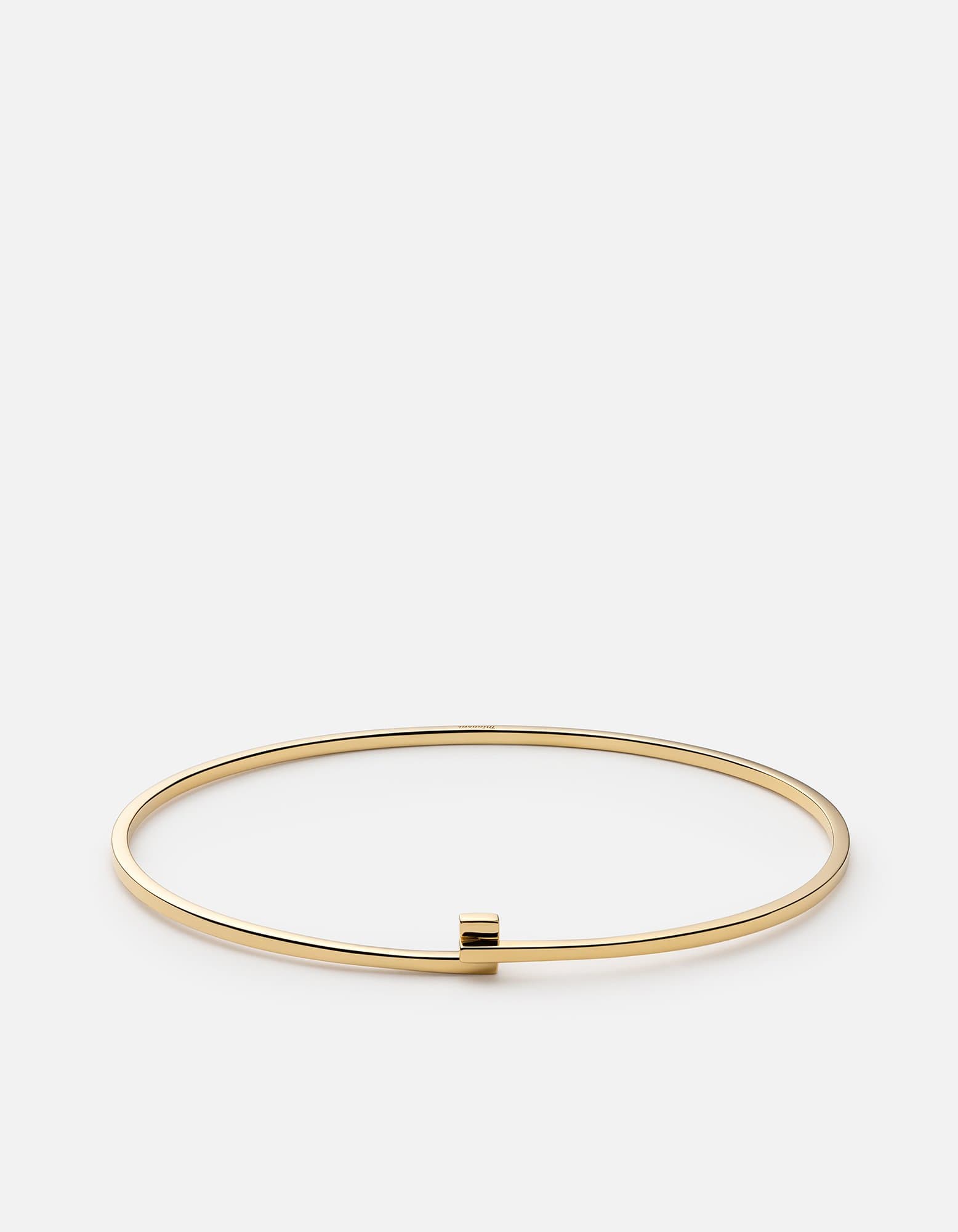 Miansai Cuffs Thin Cubist Cuff, 14k Gold Polished Gold / M