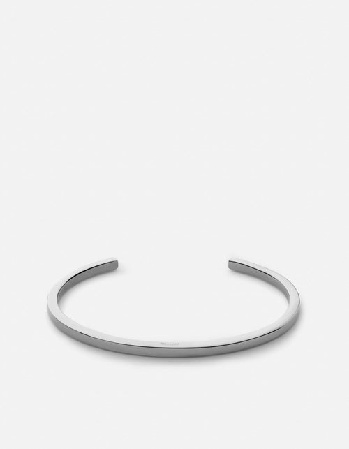 3mm Arbor Cuff, Sterling Silver/Black Diamonds