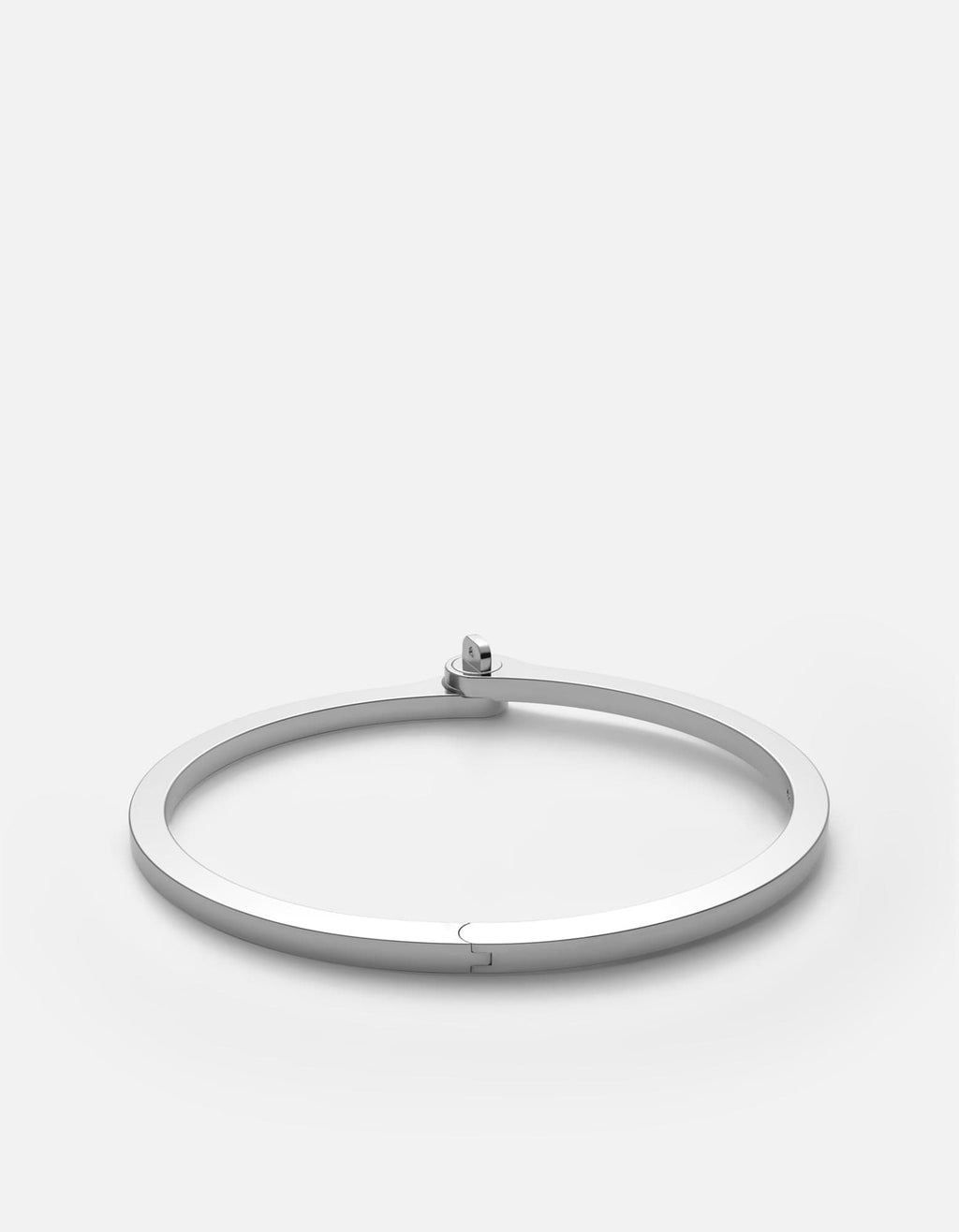 Modern Reeve Cuff, Silver Tone