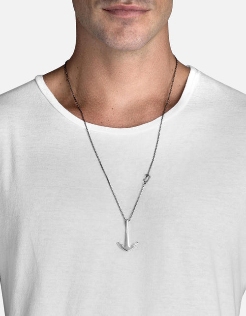 Anchor Pendant Necklace, Sterling Silver