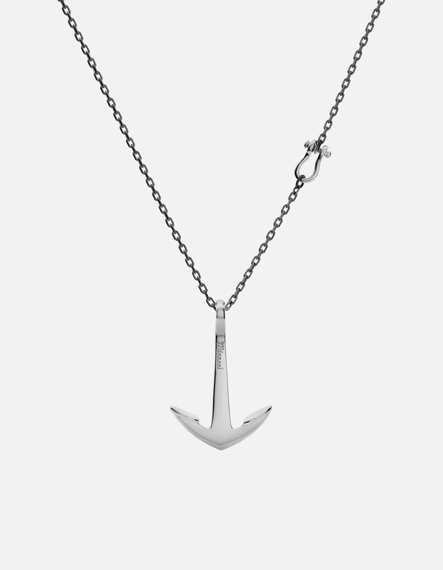 Anchor Pendant Necklace, Sterling Silver