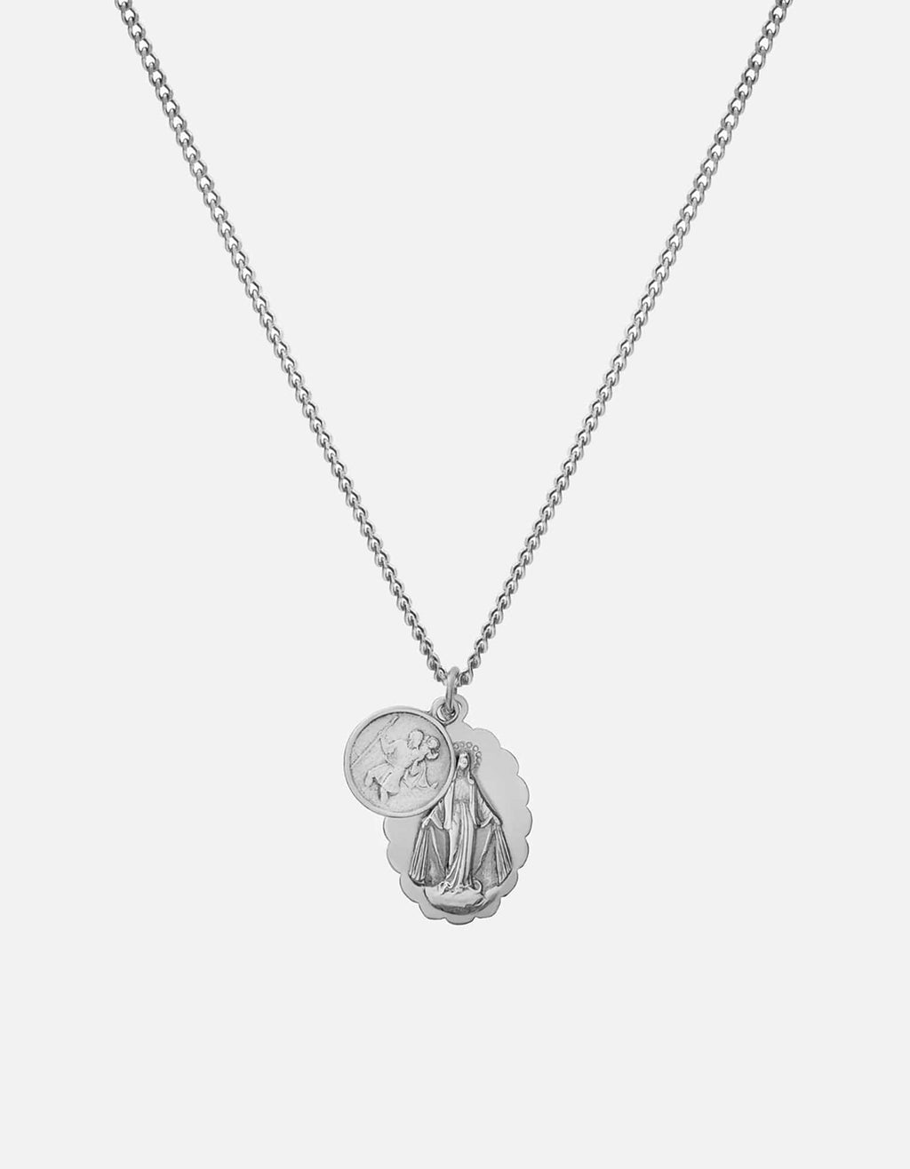 Miansai Necklaces Mini Saints Necklace, Sterling Silver Polished Silver / 18 in.