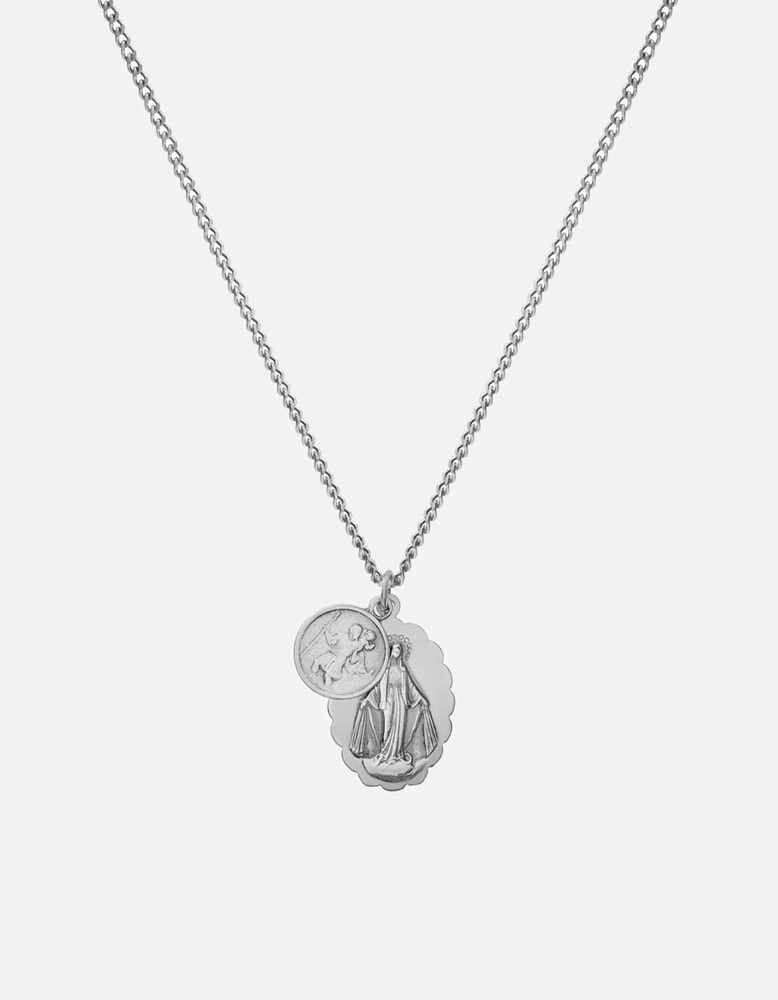 Miansai Necklaces Mini Saints Necklace, Sterling Silver Polished Silver / 18 in.