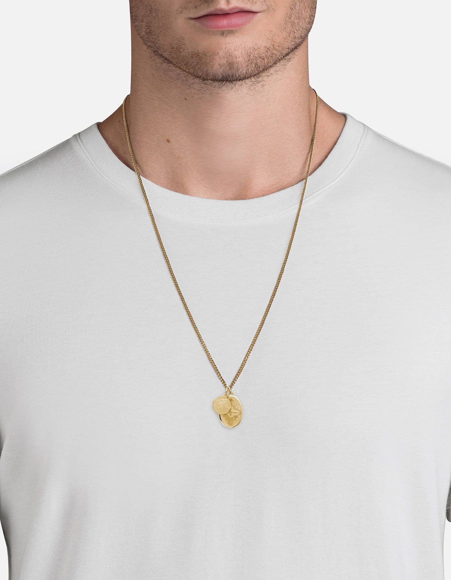 Mini Dove Pendant Necklace, 14k Gold