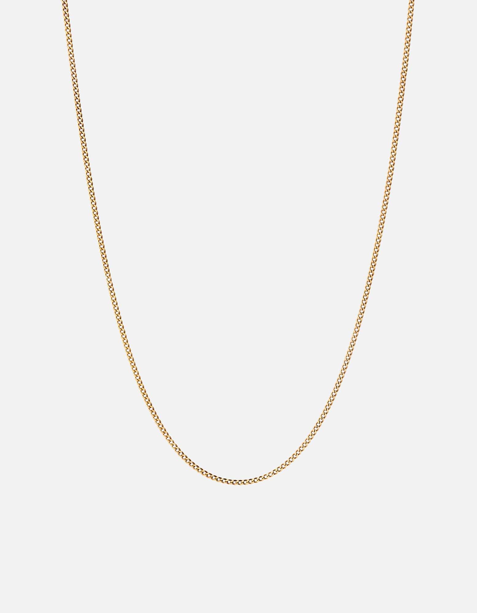 Miansai Necklaces 2mm Cuban Chain Necklace, Gold Polished Gold Vermeil / 24 in.