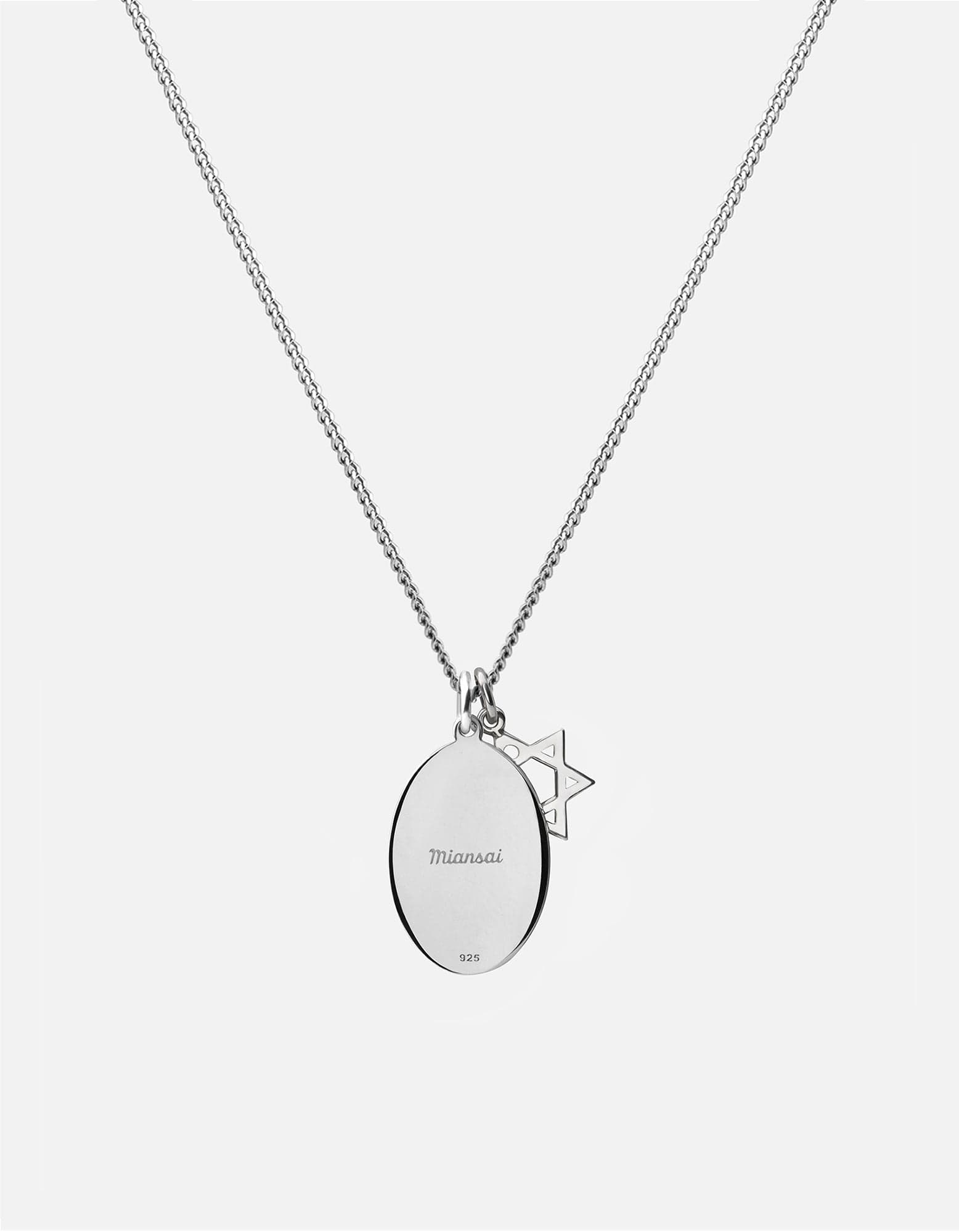 Prophet Pendant Necklace, Sterling Silver / Blue