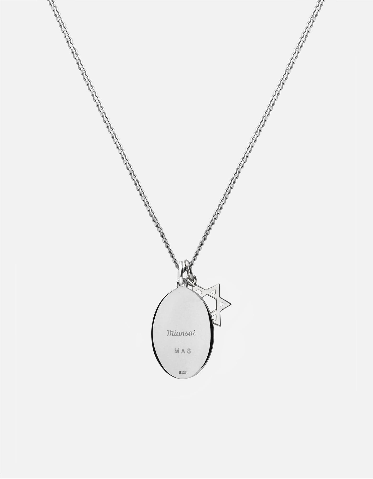 Prophet Pendant Necklace, Sterling Silver / Blue