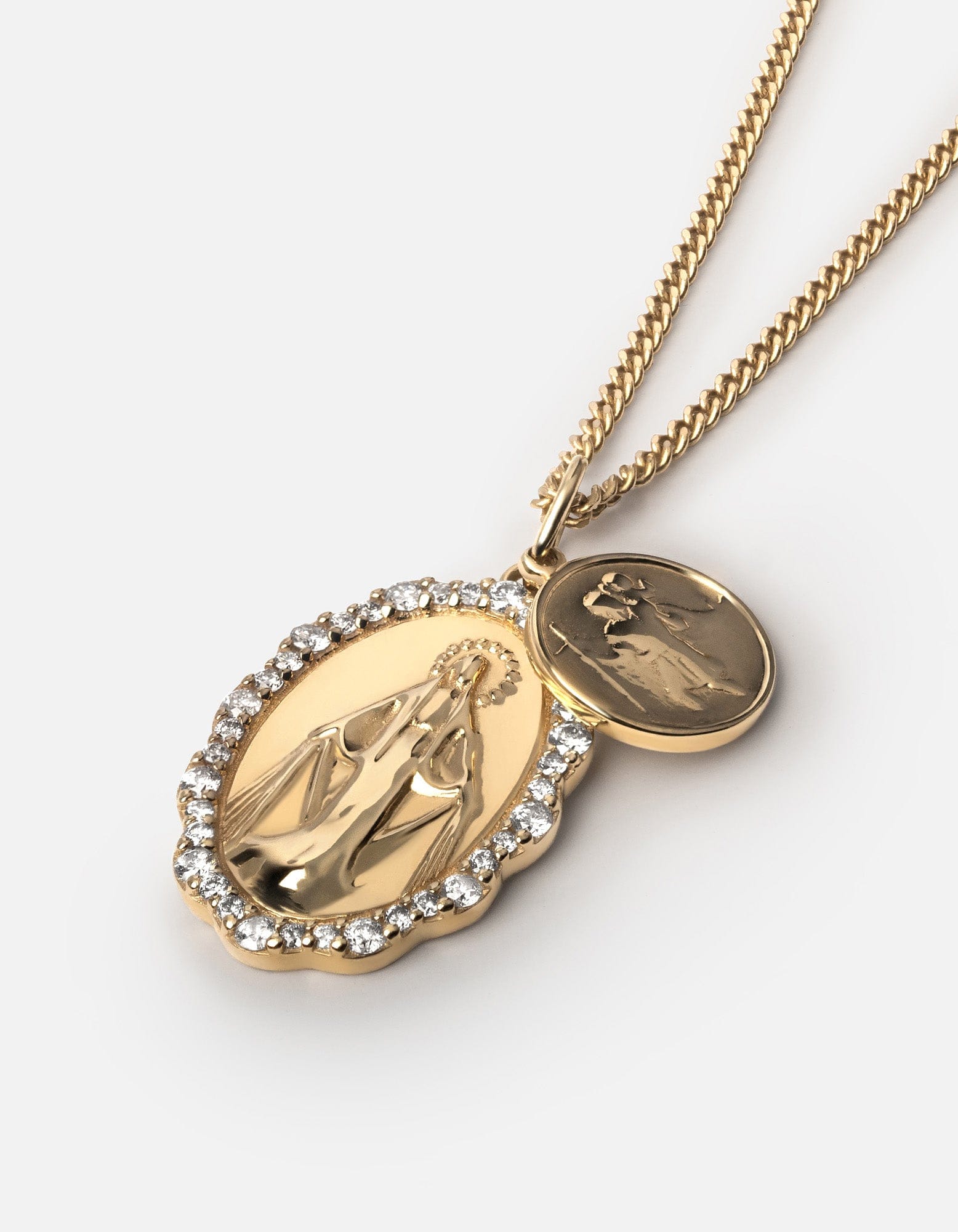 Mini Saints Necklace, Gold Vermeil/Sapphire