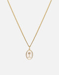 Miansai Necklaces Mini Palm Necklace, Gold Vermeil/Off-White Off-White / 18 in. / Monogram: No
