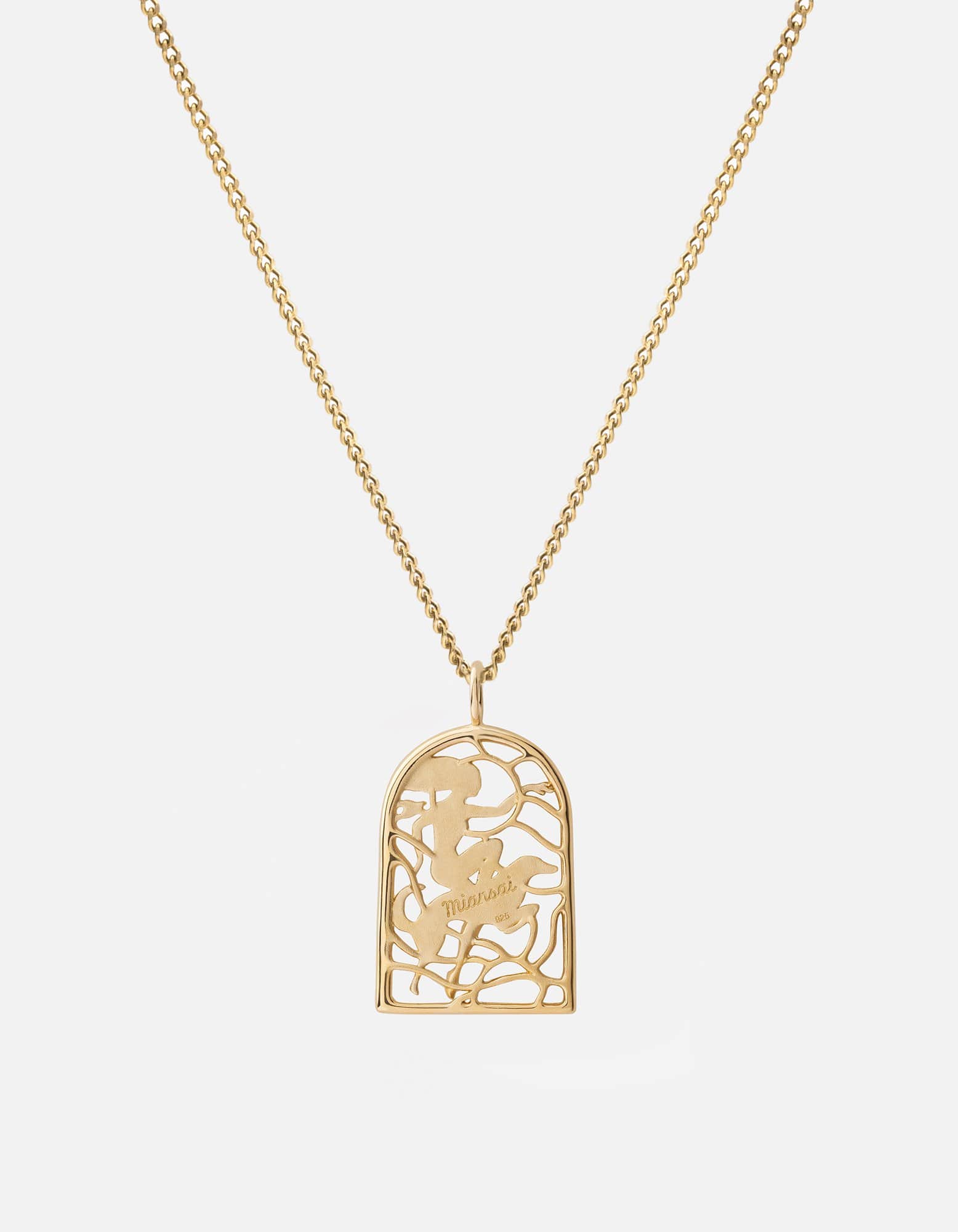 Rider Pendant Necklace, Gold Vermeil