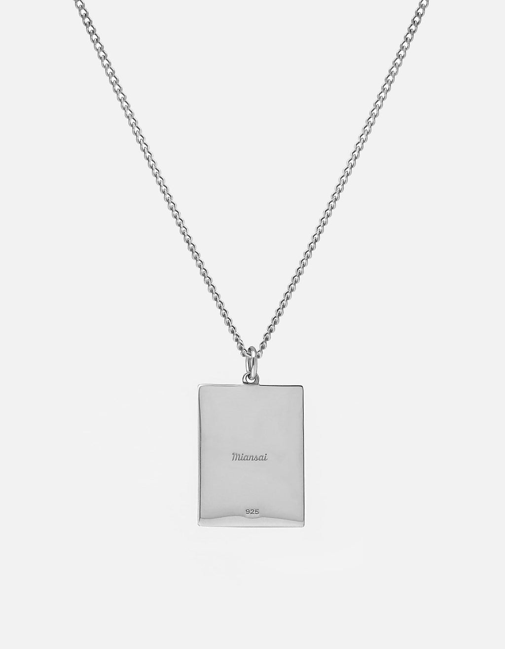 Poppy Frame Necklace, Sterling Silver