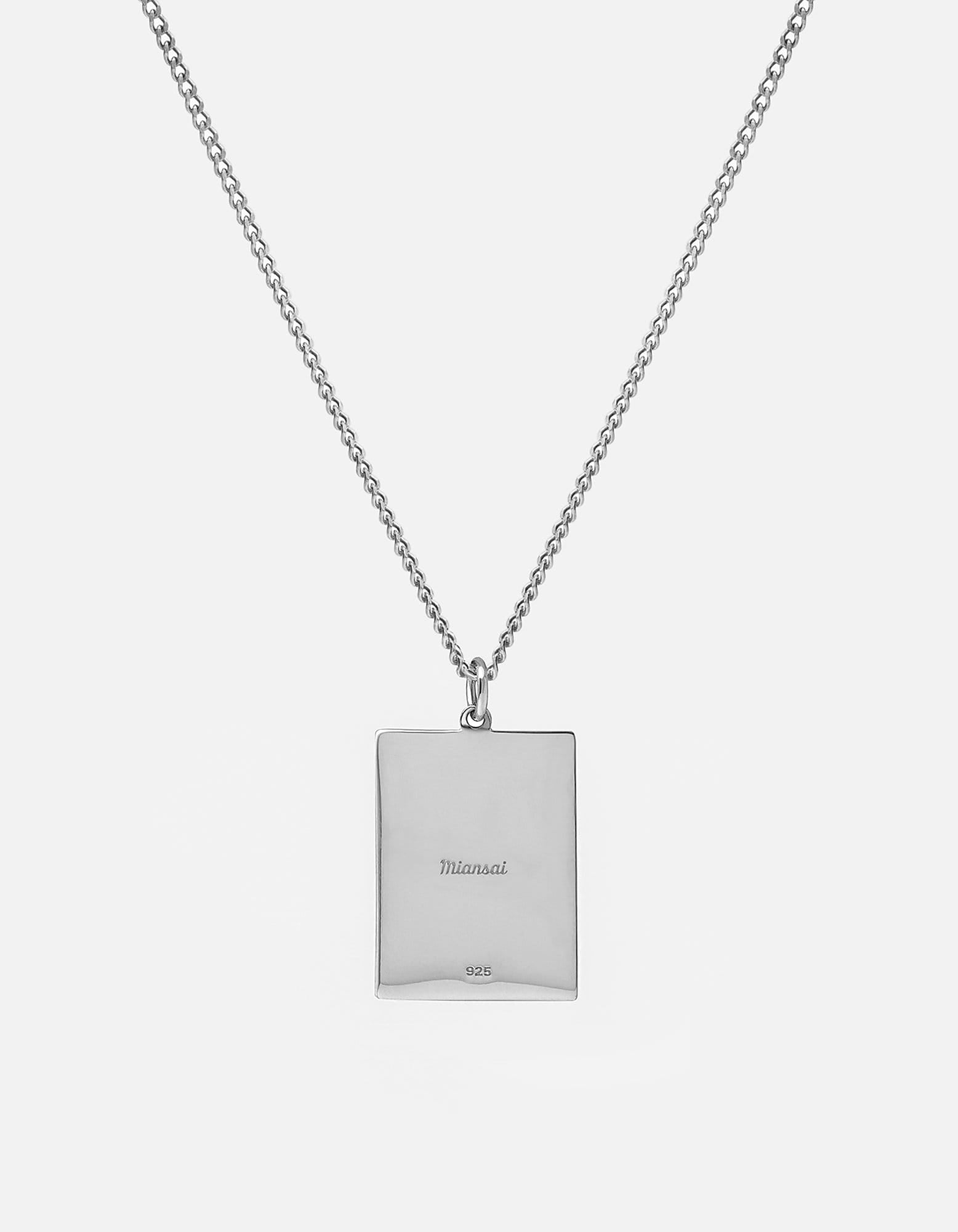 Poppy Frame Necklace, Sterling Silver