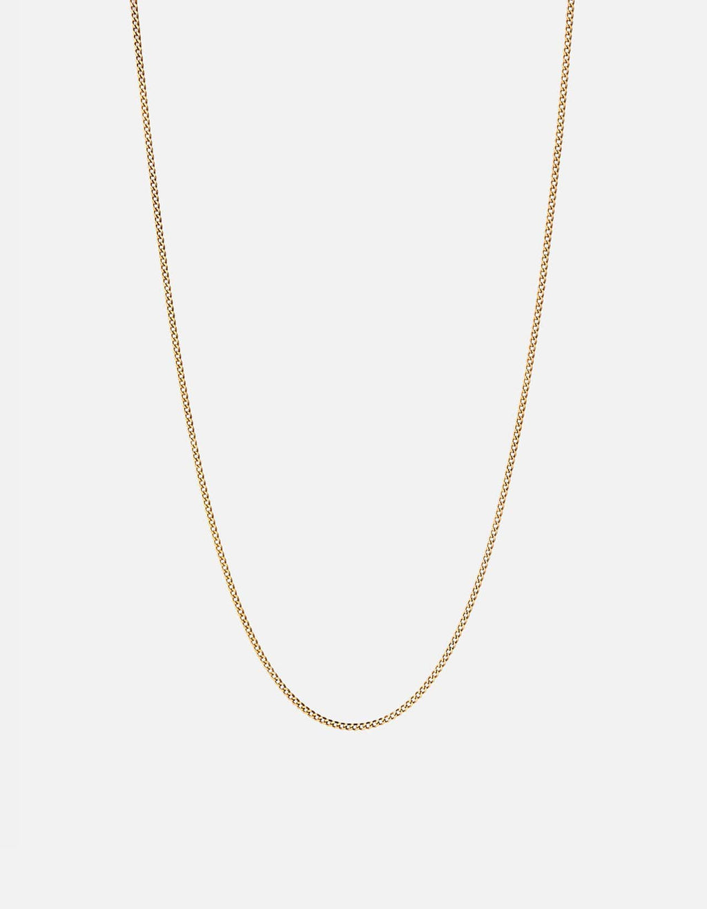 Miansai Necklaces 1.3mm Cuban Chain Necklace, Gold Vermeil Polished Gold / 24 in.