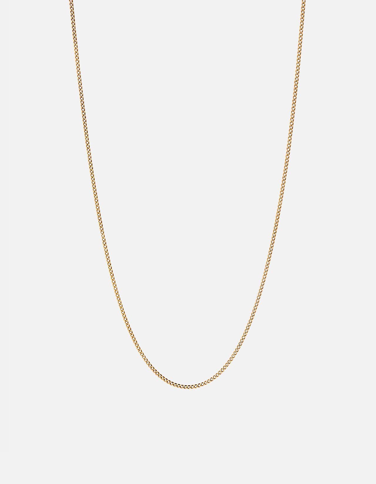 Miansai Necklaces 1.3mm Cuban Chain Necklace, Gold Vermeil Polished Gold / 24 in.