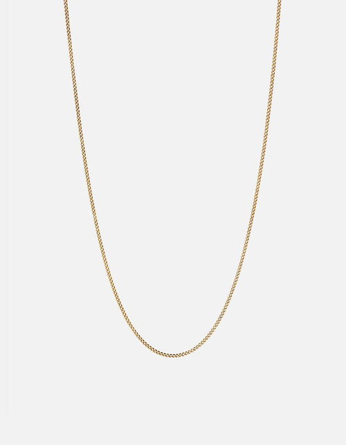Miansai Necklaces 1.3mm Cuban Chain Necklace, Gold Vermeil Polished Gold / 24 in.