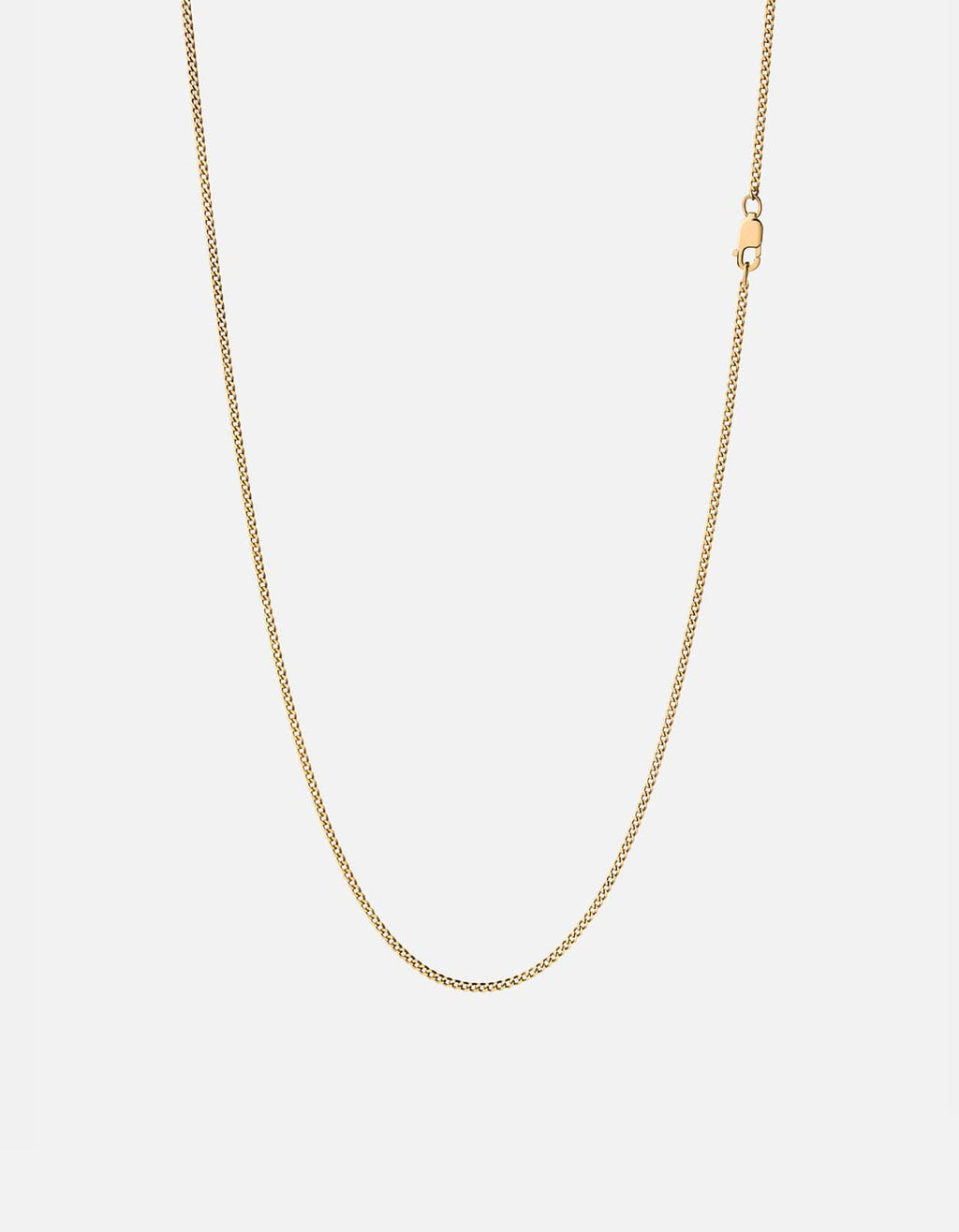 1.3mm Cuban Curb Chain Necklace, Gold Vermeil