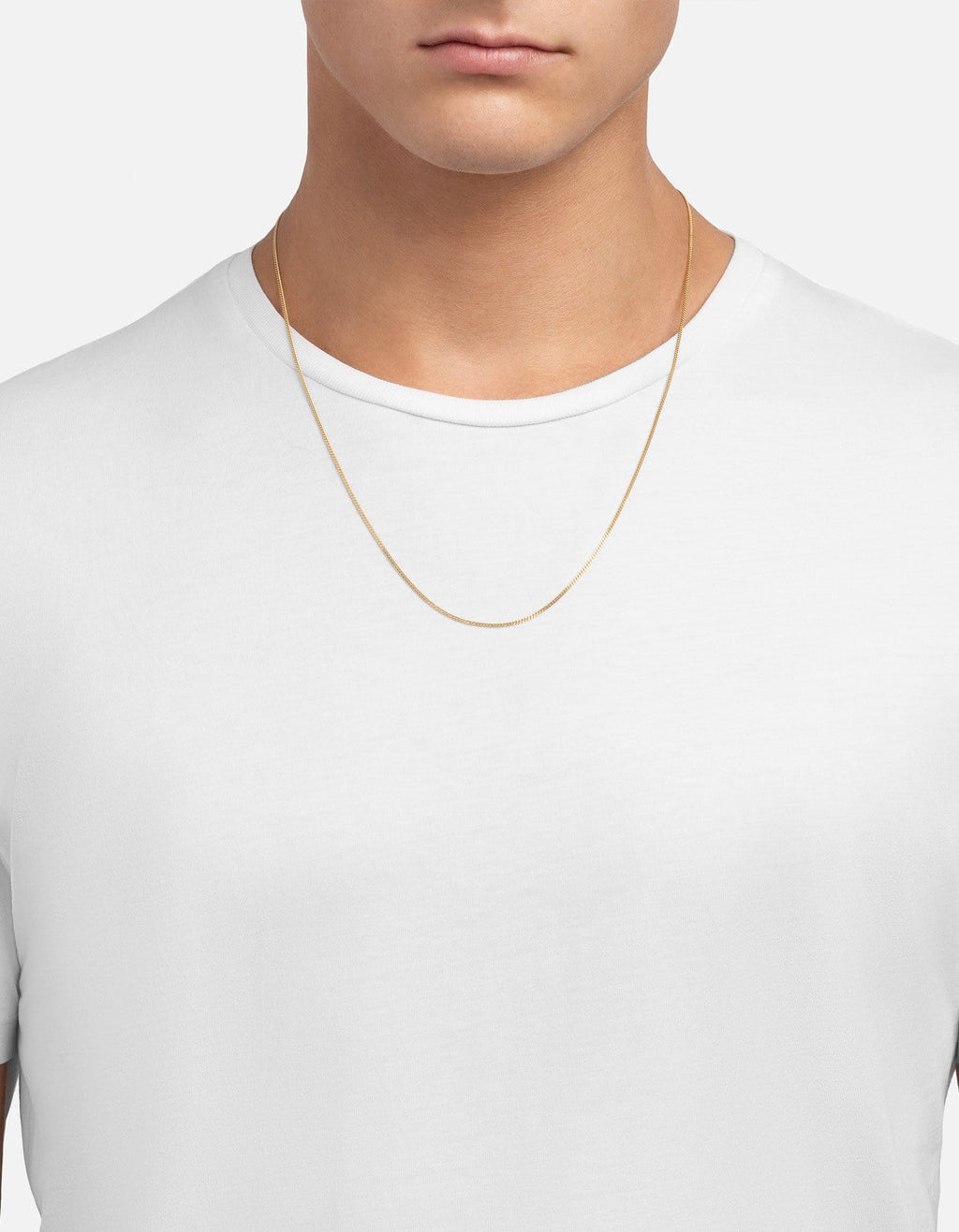 1.3mm Cuban Curb Chain Necklace, Gold Vermeil