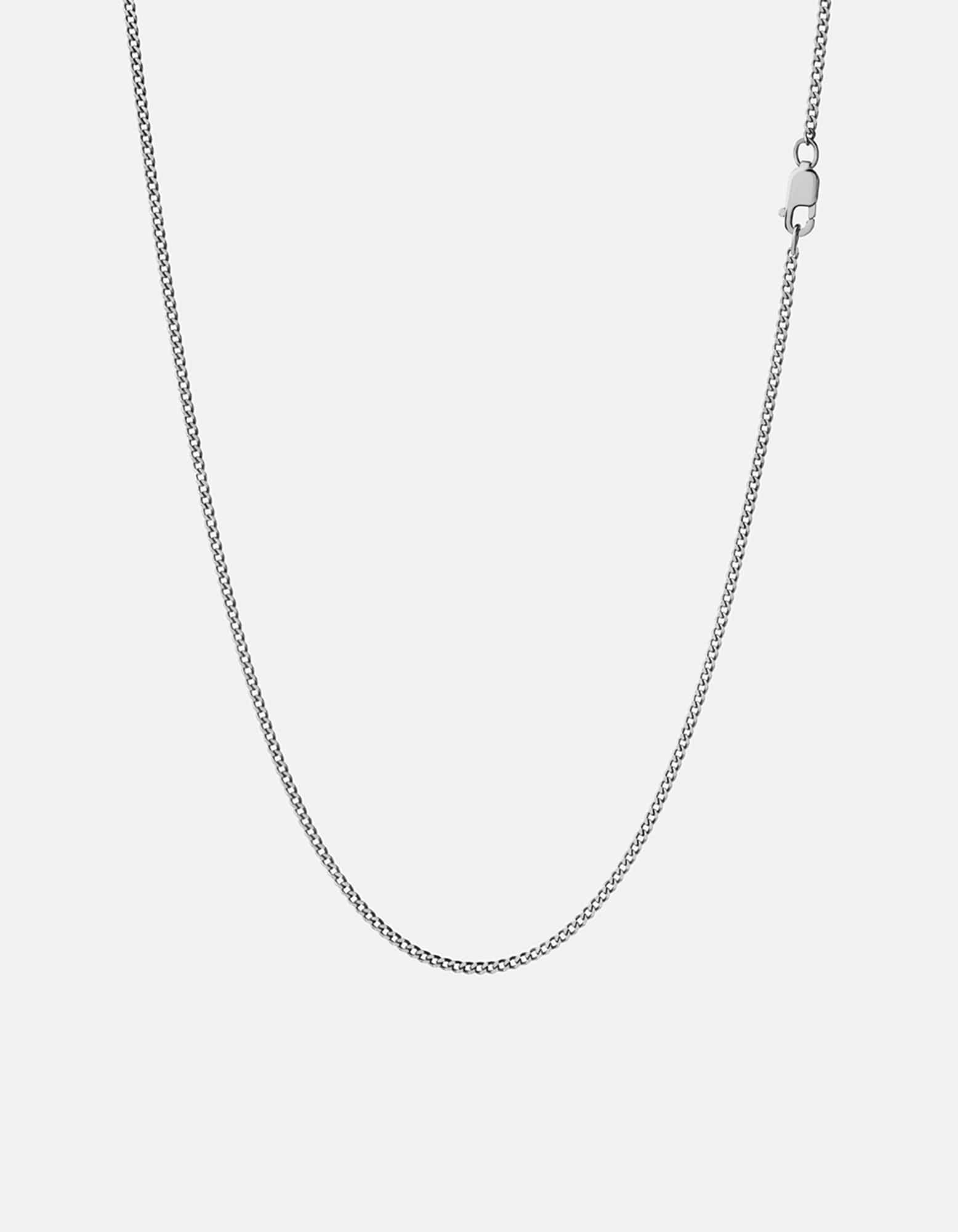 1.3mm Cuban Curb Chain Necklace, Sterling Silver