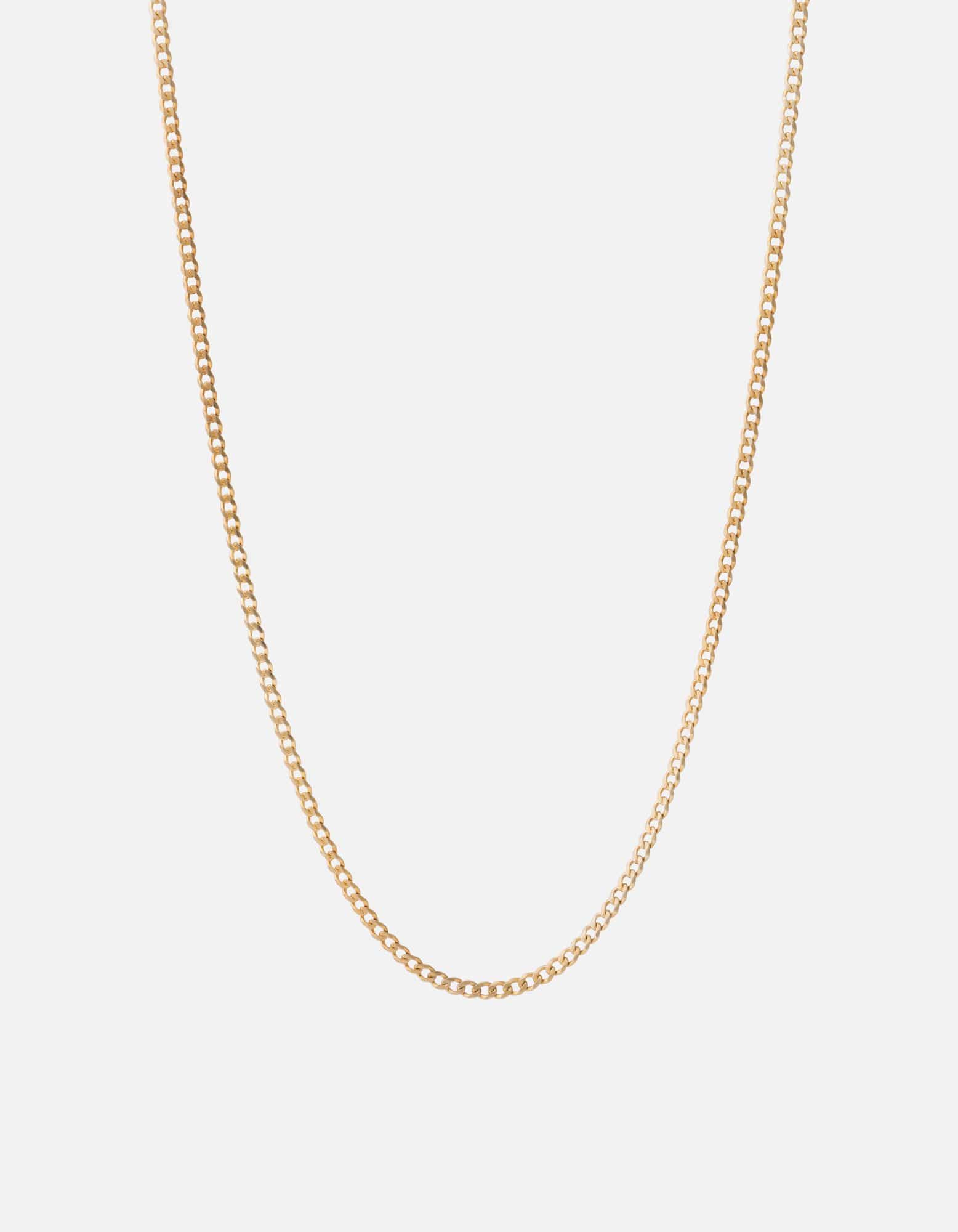 Miansai Necklaces Mini 3mm Chain Necklace, 14k Gold 14k Matte Gold / 12-14 in.