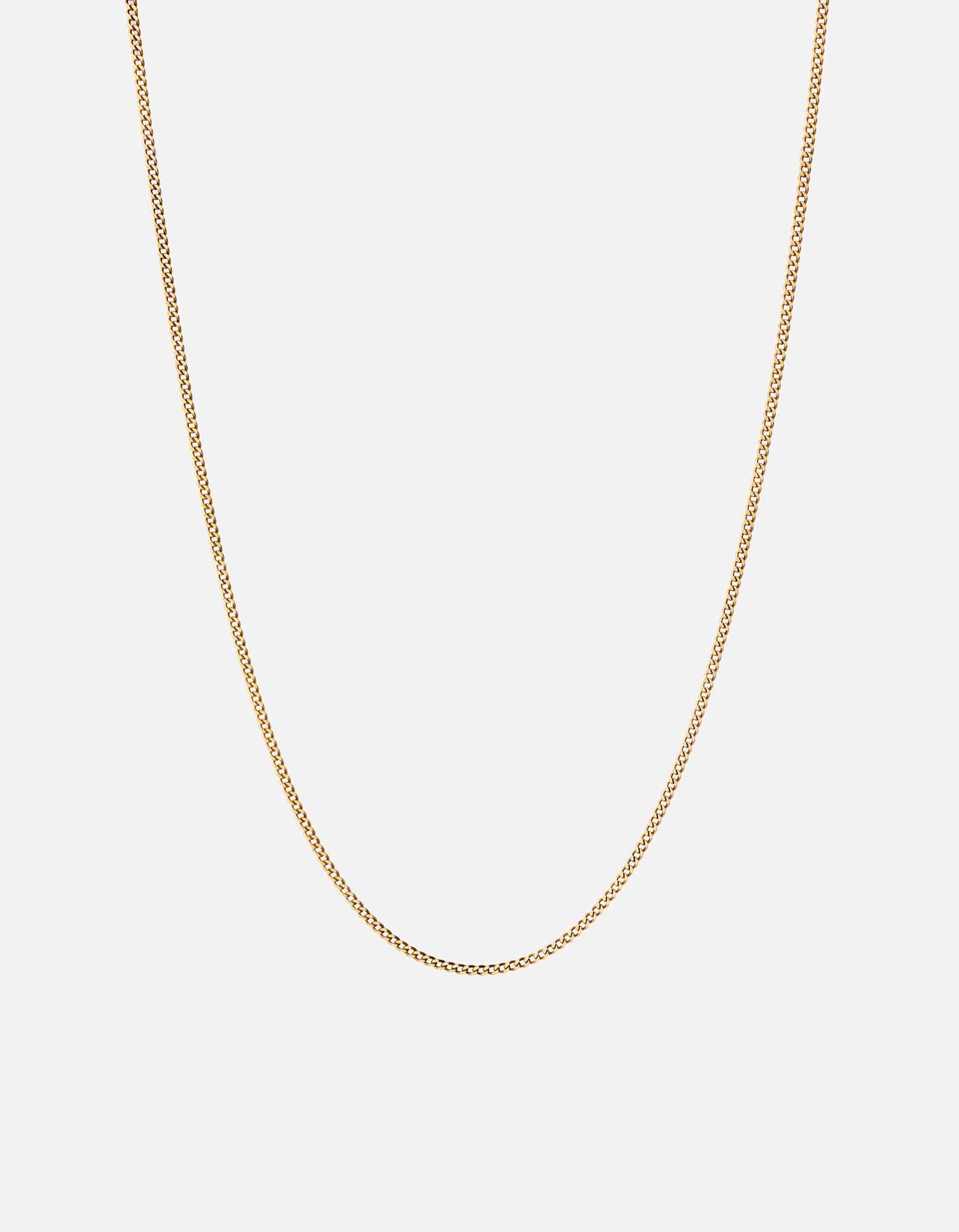 Miansai Necklaces 1.3mm Cuban Chain Necklace, 14k Gold Polished Gold / 24 in.