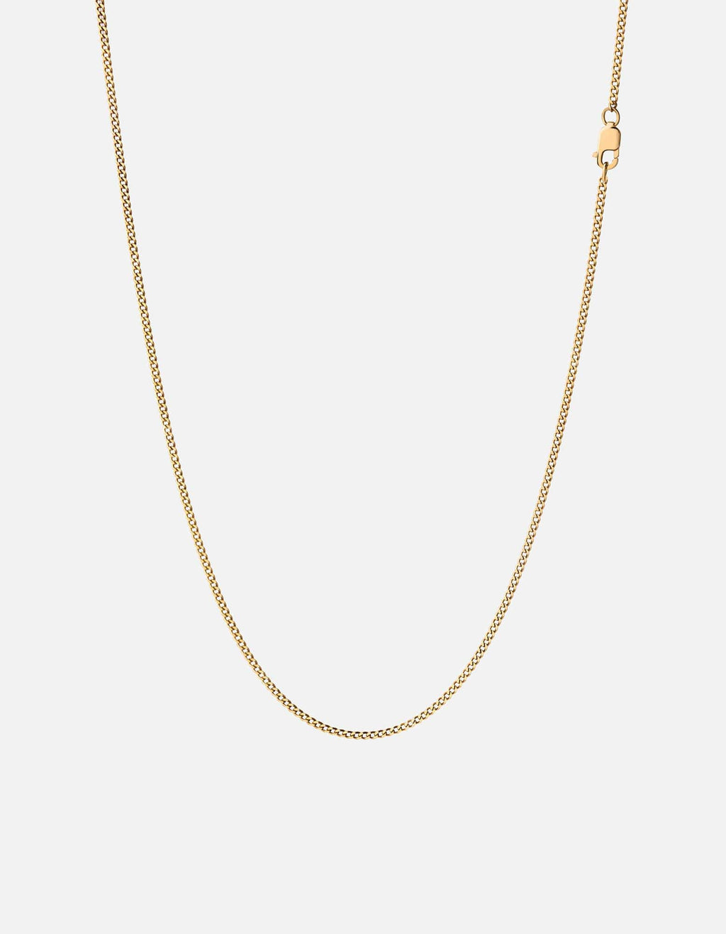 1.3mm Cuban Curb Chain Necklace, 14k Gold