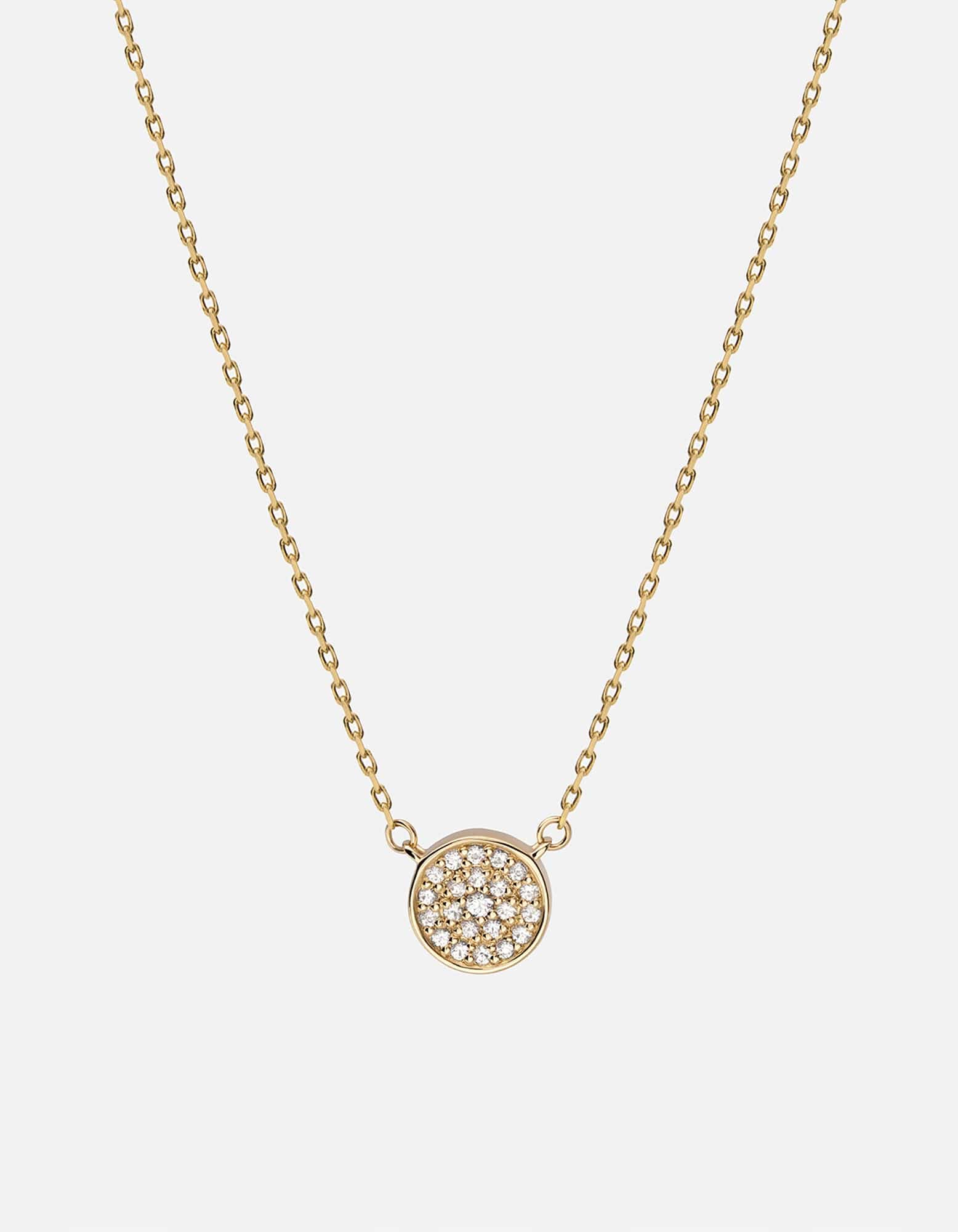 Miansai Necklaces Horizon Necklace, 14k Gold Pavé Polished 14k Gold/Pave / 18 in.