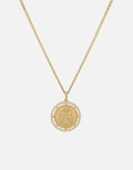 Miansai Necklaces Test of Time Necklace, Gold Vermeil/Sapphire Matte Gold/White Sapphire / 21 in. / Monogram: No