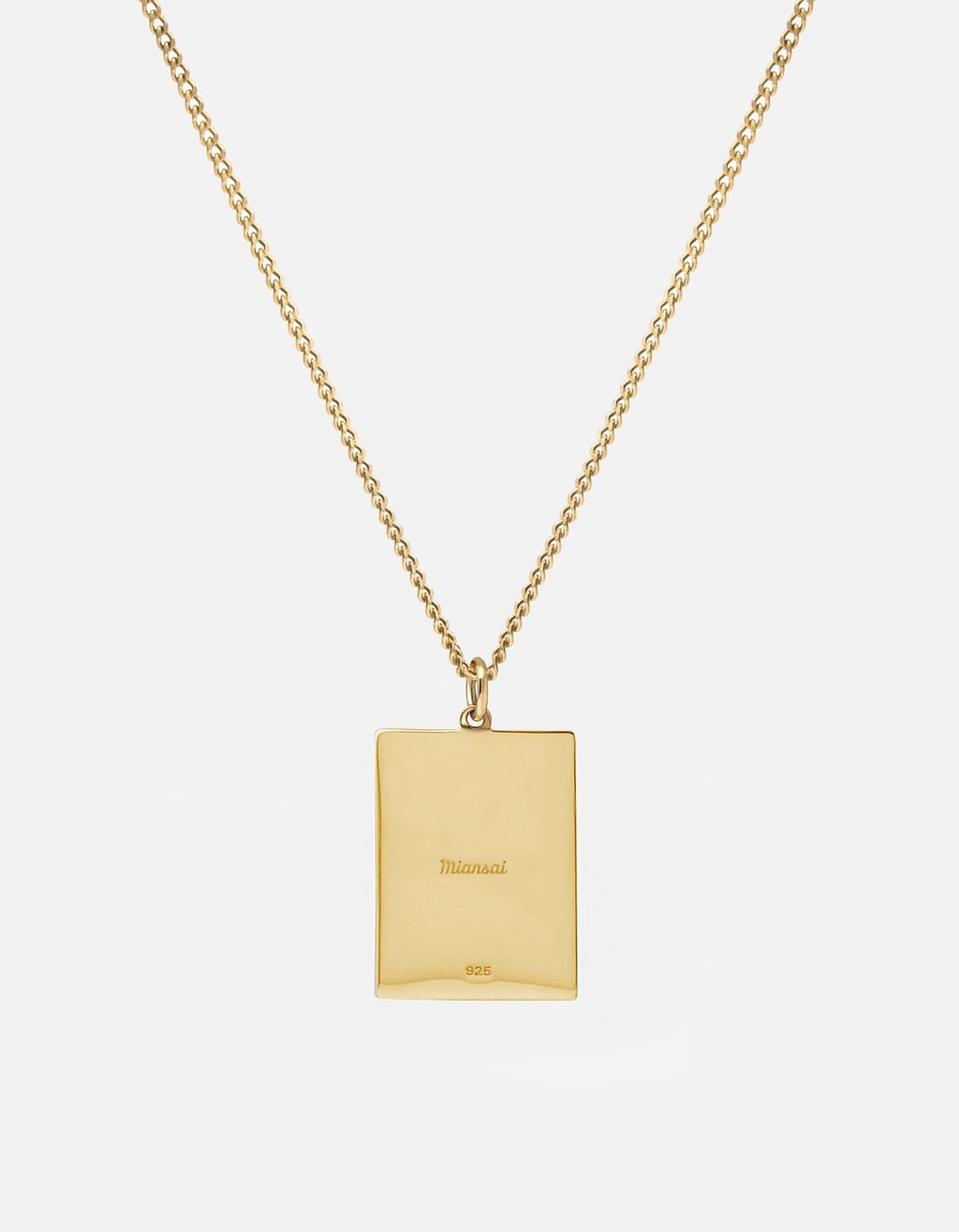 Poppy Frame Necklace, Gold Vermeil/Sapphire