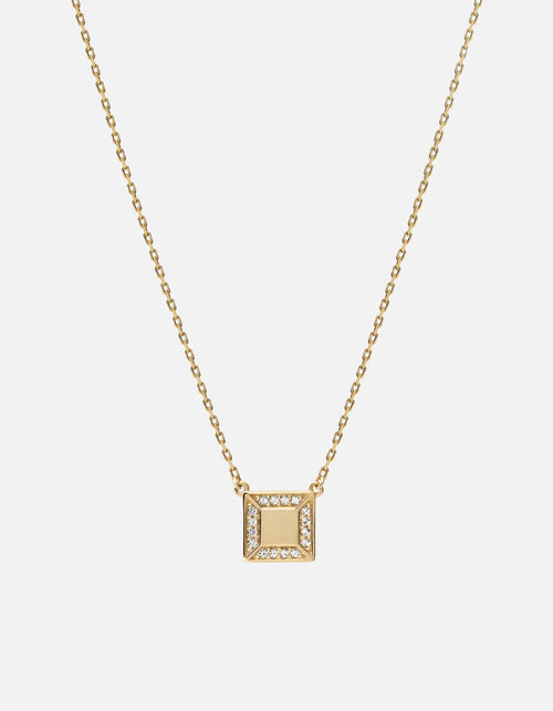 Miansai Necklaces Aria Necklace, 14k Gold Pavé Polished 14k Gold/Pave / 18 in.