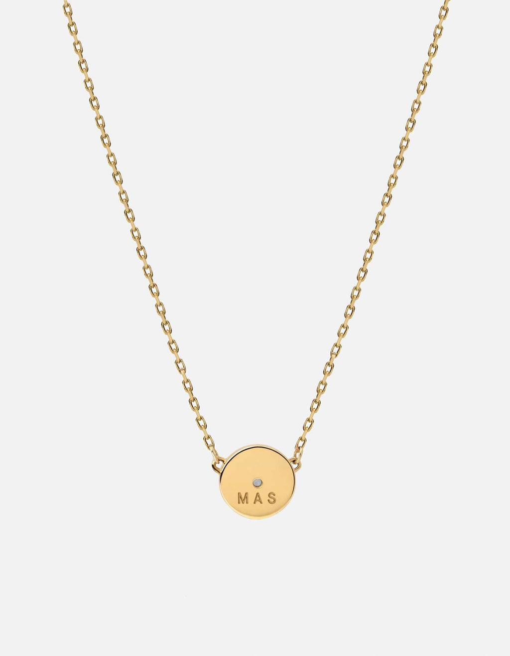 Rey Necklace, 14k Gold Pavé