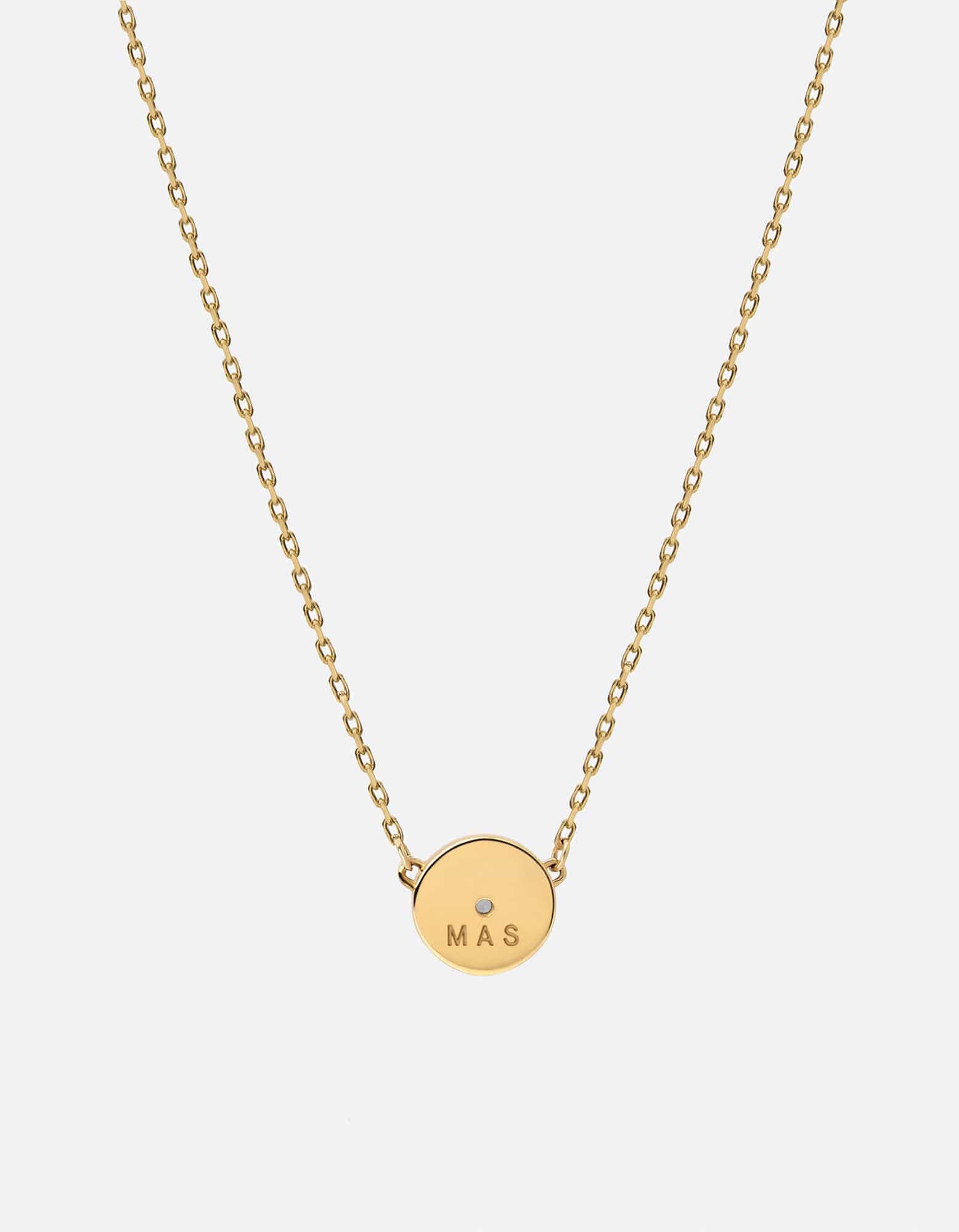 Rey Necklace, 14k Gold Pavé